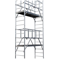Krause 942166 FahrGerüst Aluminium Faltgerüst fahrbar, faltbar Arbeitshöhe (max.): 8.80m Silber 199kg Krause 942166 FahrGerüst Aluminium Faltgerüst fahrbar, faltbar Arbeitshöhe (max.): 8.80m Silber 199kg