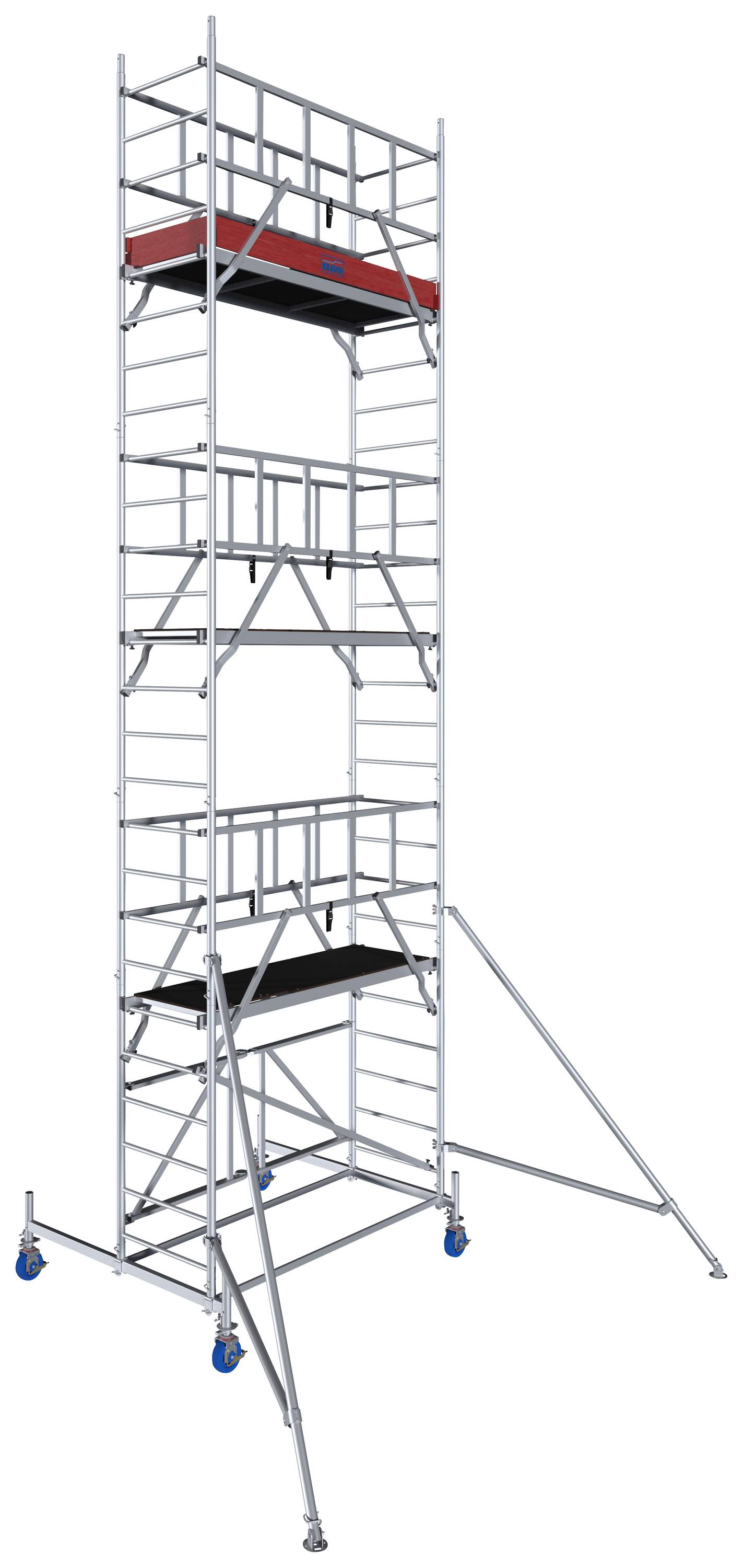 Krause 942159 FahrGerüst Aluminium Faltgerüst fahrbar, faltbar Arbeitshöhe (max.): 7.80m Silber 181kg