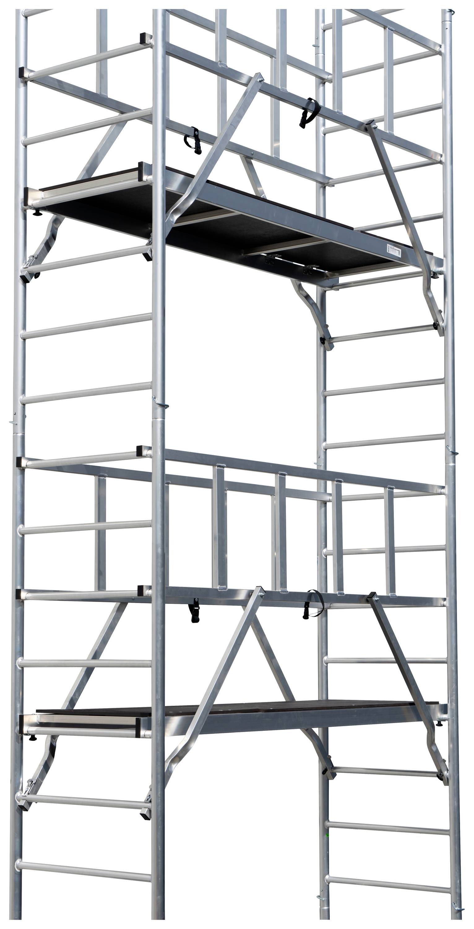 Krause 942128 FahrGerüst Aluminium Faltgerüst fahrbar, faltbar Arbeitshöhe (max.): 4.80m Silber 111kg