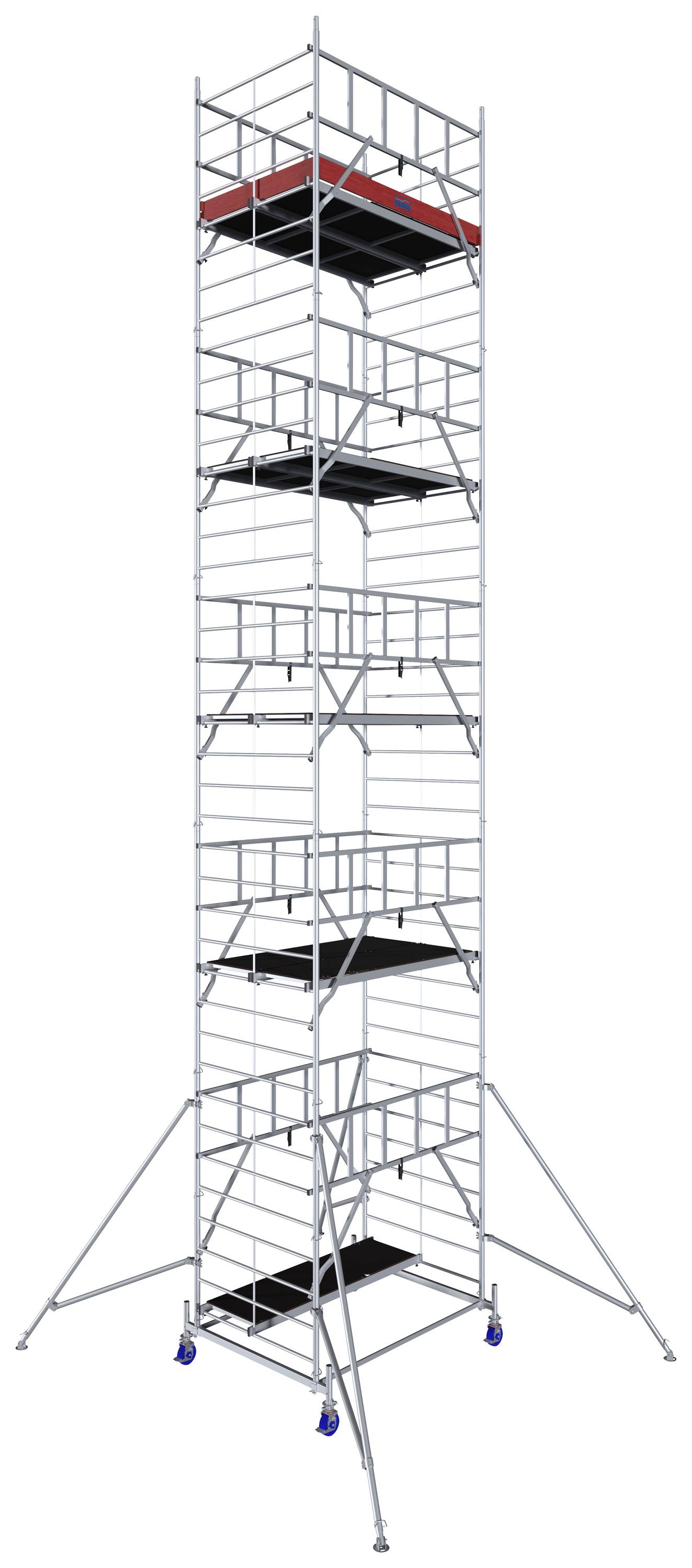 Krause 945181 FahrGerüst Aluminium Rollgerüst fahrbar Arbeitshöhe (max.): 11.30m Silber 315kg