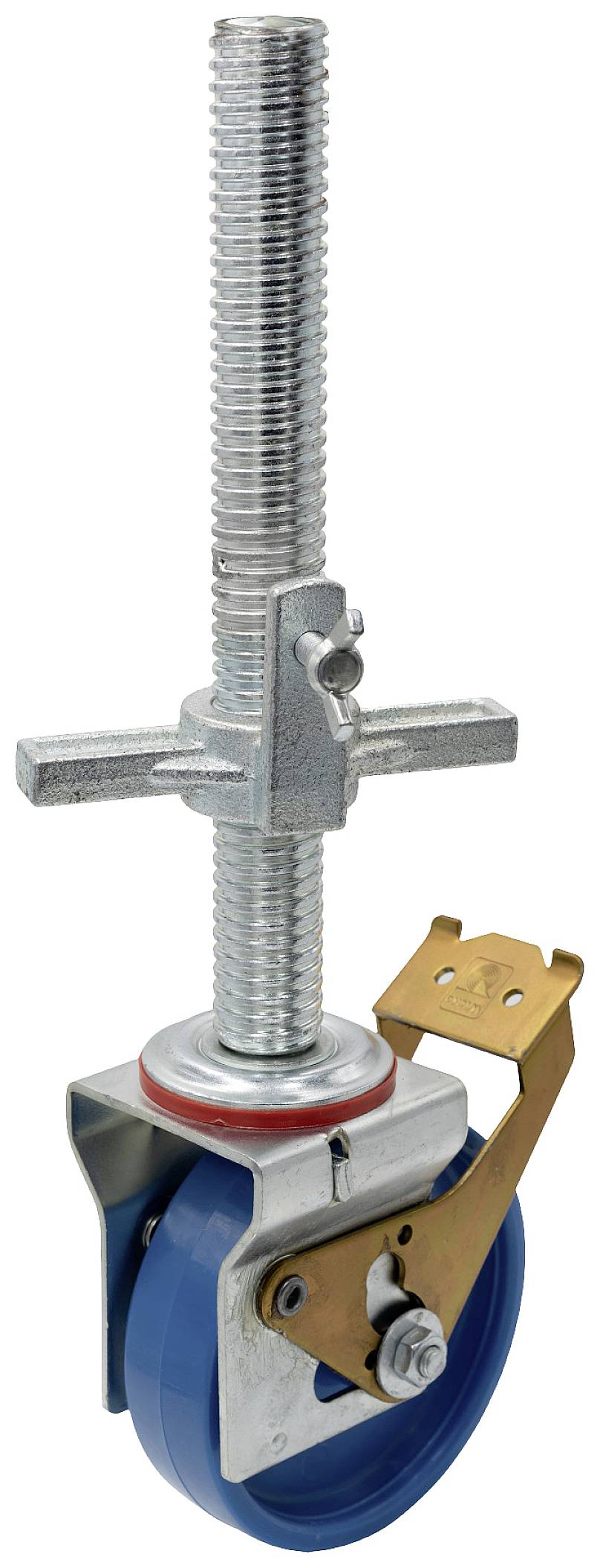 Krause 914118 Fahrrollen Aluminium Fahrrolle für Arbeitsplattform Silber