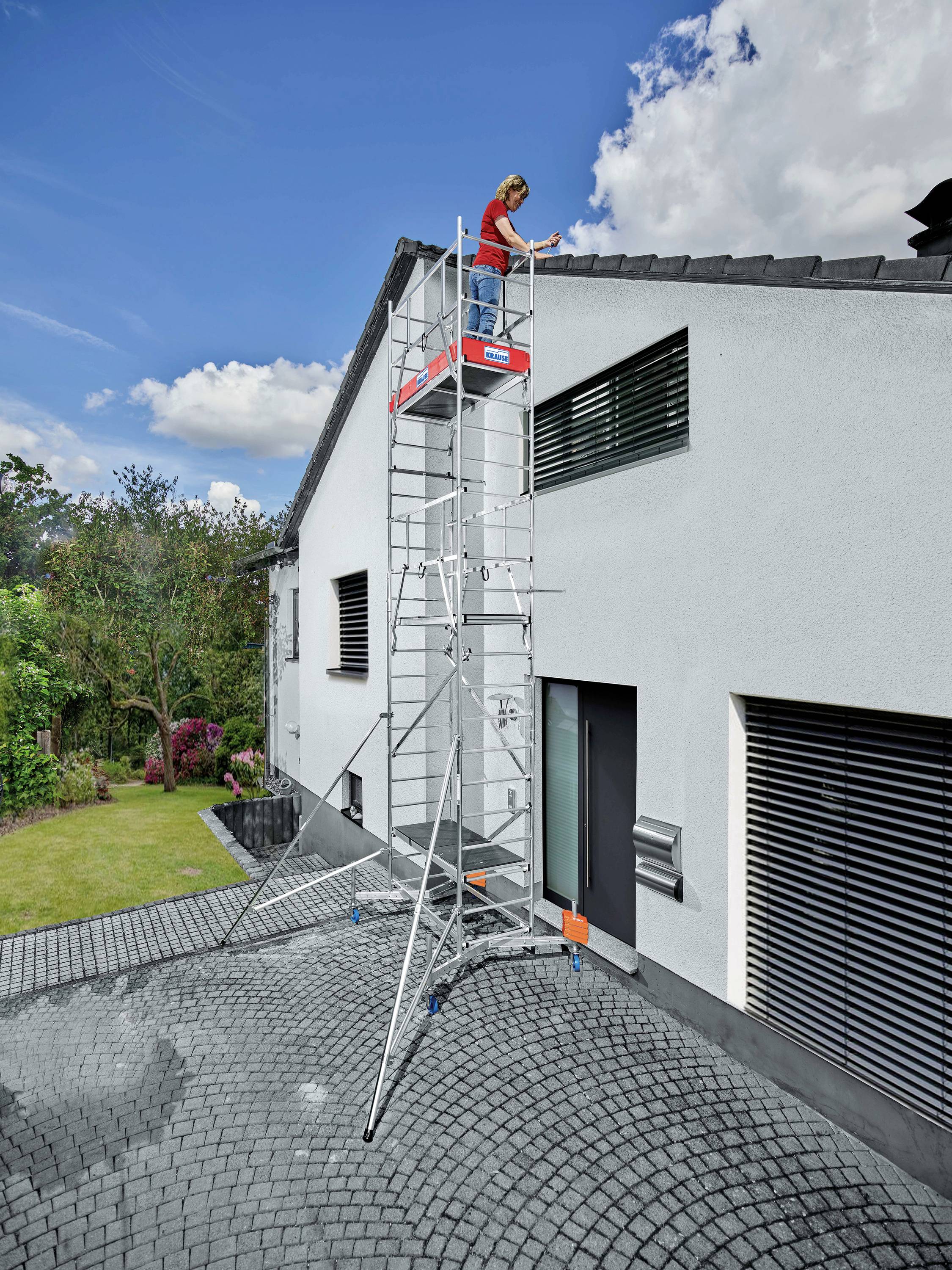 Krause 710147 Gerüstaufstockung Aluminium Gerüst 2. Aufstockung Arbeitshöhe (max.): 7.00m Silber 36.1kg