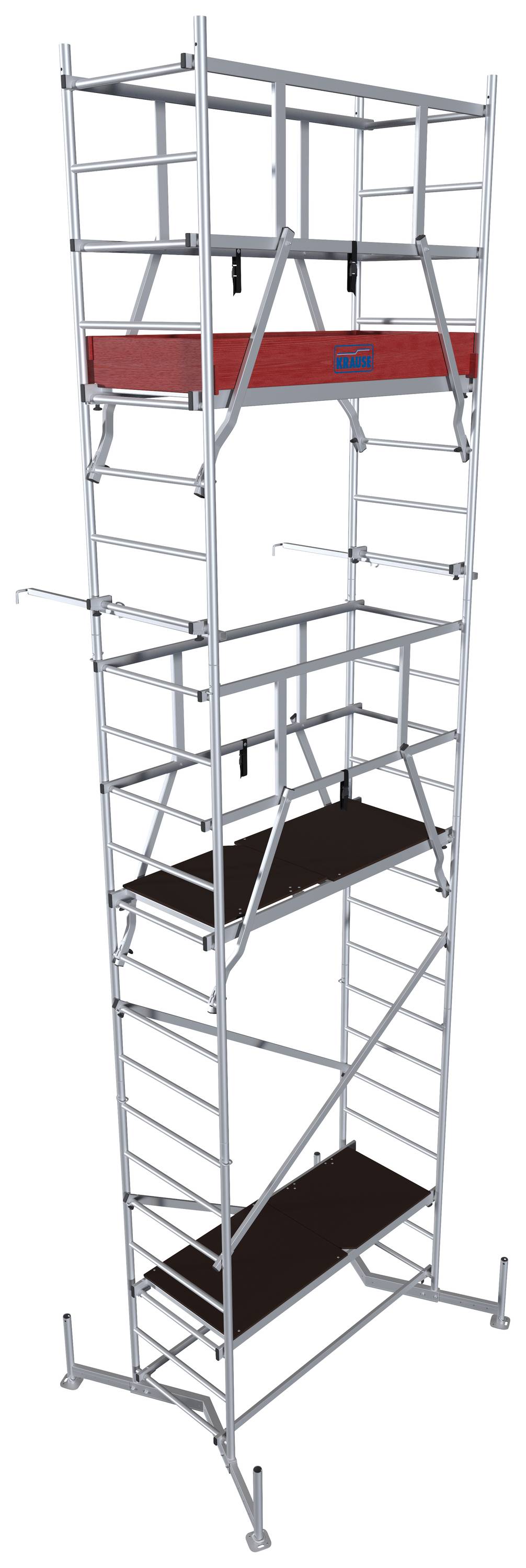 Krause 710123 Gerüstaufstockung Aluminium Gerüst 1. Aufstockung Arbeitshöhe (max.): 5.00m Silber 36.9kg