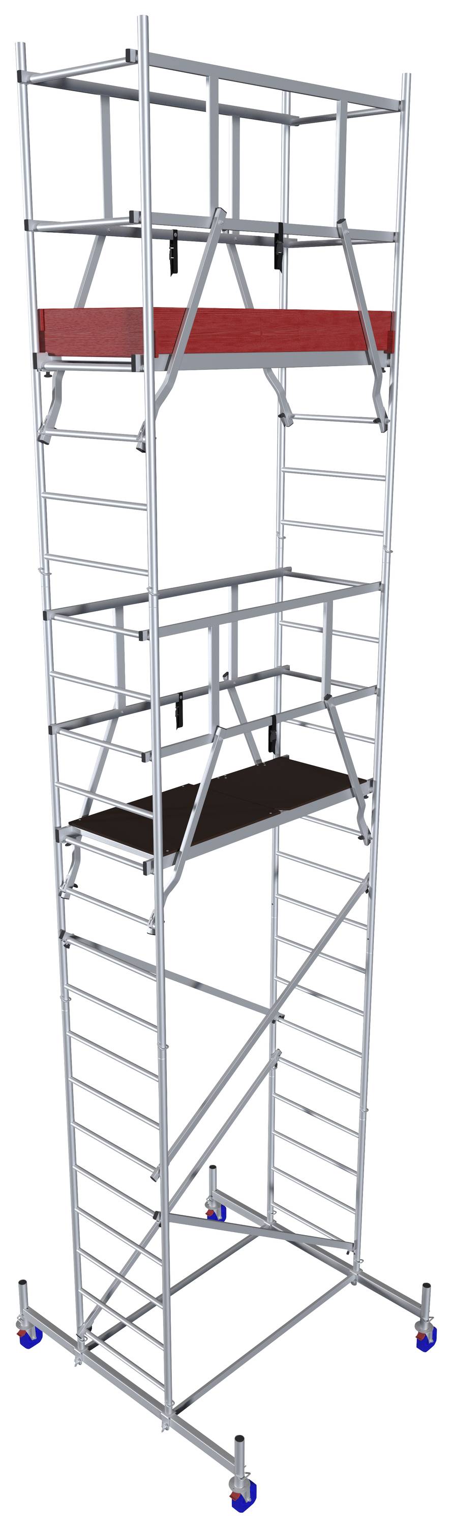 Krause 600097 FahrGerüst Aluminium Montagegerüst fahrbar Arbeitshöhe (max.): 6.85m Silber 99.5kg