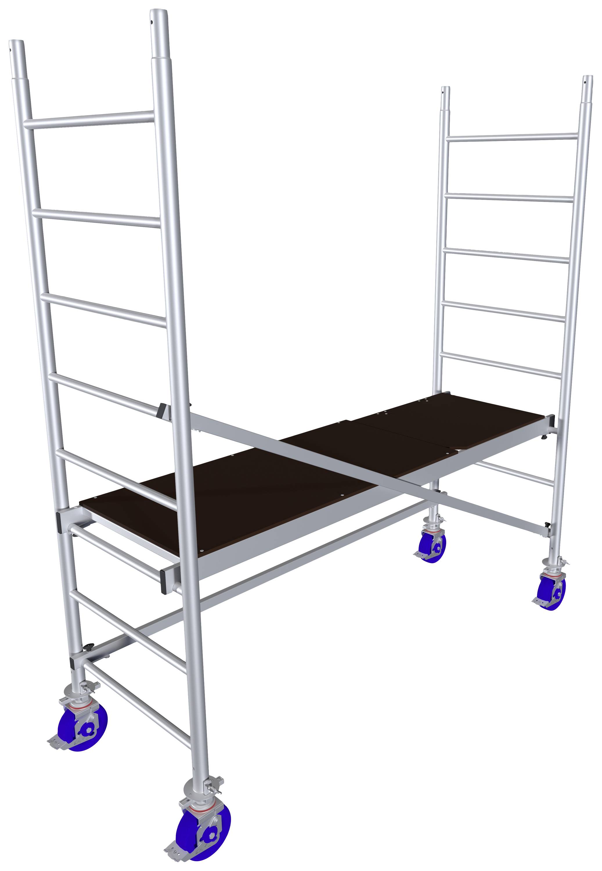 Krause 940100 FahrGerüst Aluminium Rollgerüst fahrbar Arbeitshöhe (max.): 2.90m Silber 45kg