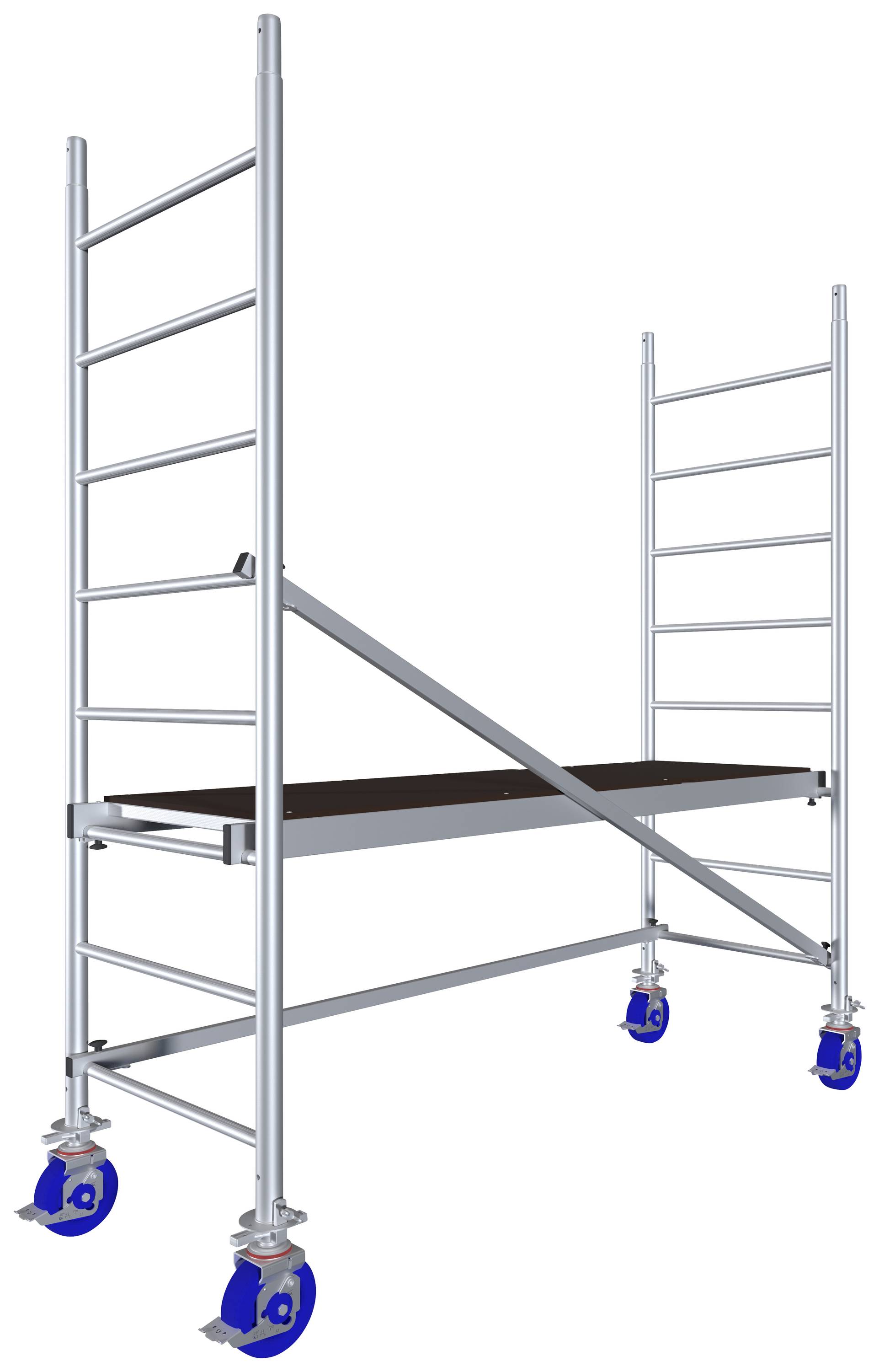 Krause 940100 FahrGerüst Aluminium Rollgerüst fahrbar Arbeitshöhe (max.): 2.90m Silber 45kg