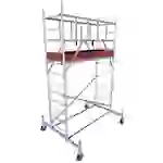 Krause 940117 FahrGerüst Aluminium Rollgerüst fahrbar Arbeitshöhe (max.): 4.30m Silber 89kg Krause 940117 FahrGerüst Aluminium Rollgerüst fahrbar Arbeitshöhe (max.): 4.30m Silber 89kg