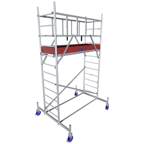 Krause 940117 FahrGerüst Aluminium Rollgerüst fahrbar Arbeitshöhe (max.): 4.30m Silber 89kg Krause 940117 FahrGerüst Aluminium Rollgerüst fahrbar Arbeitshöhe (max.): 4.30m Silber 89kg