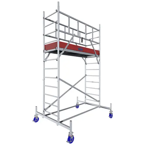 Krause 940117 FahrGerüst Aluminium Rollgerüst fahrbar Arbeitshöhe (max.): 4.30m Silber 89kg Krause 940117 FahrGerüst Aluminium Rollgerüst fahrbar Arbeitshöhe (max.): 4.30m Silber 89kg