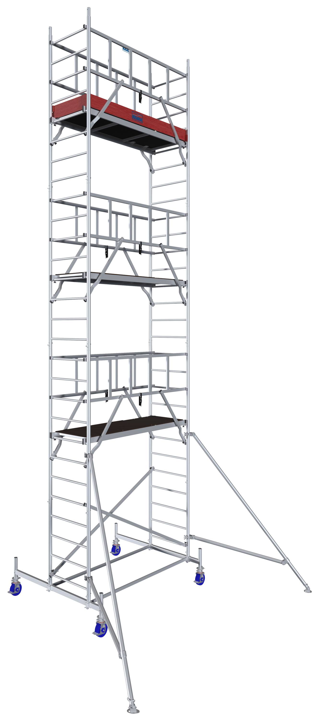 Krause 940155 FahrGerüst Aluminium Rollgerüst fahrbar Arbeitshöhe (max.): 8.30m Silber 177kg