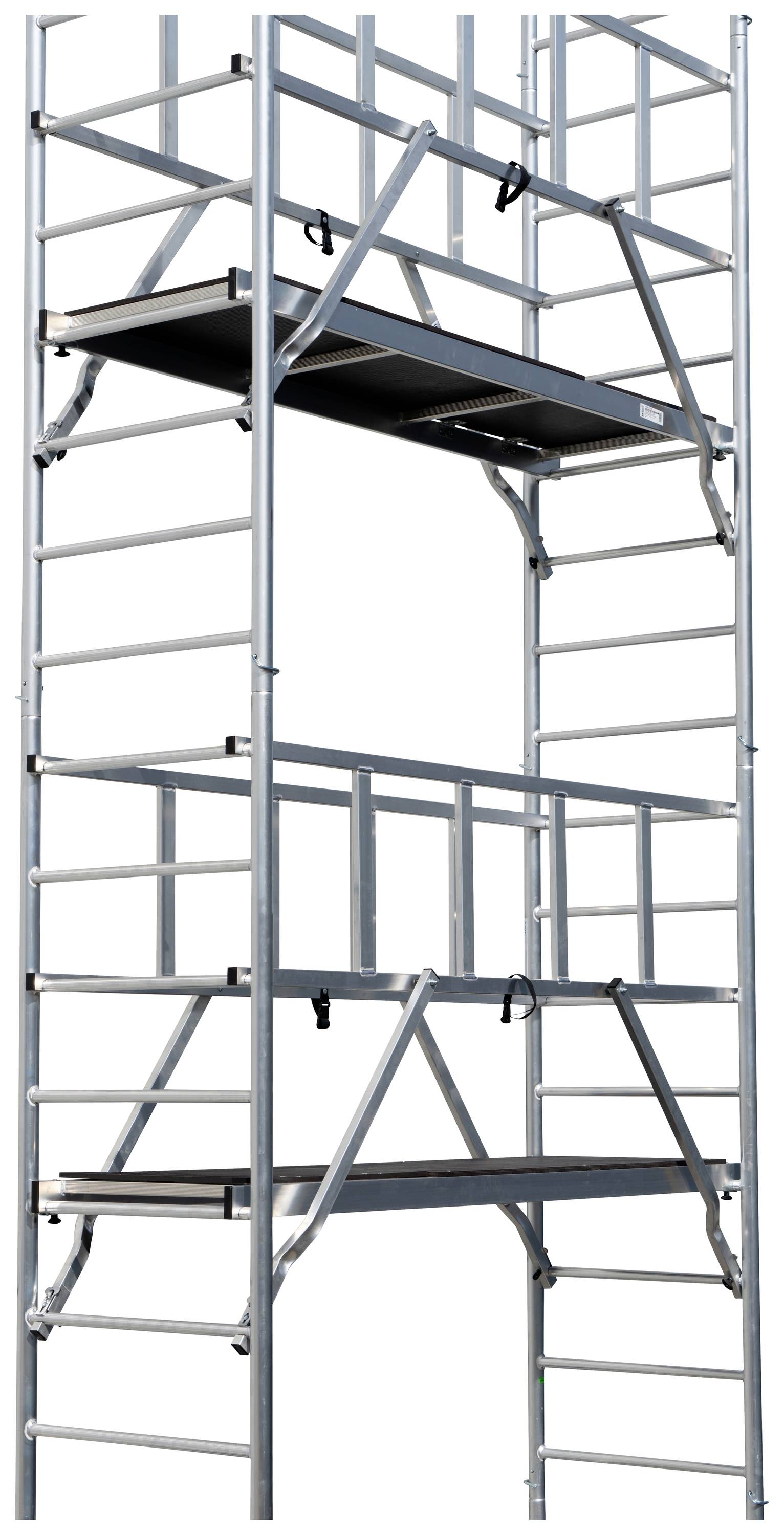 Krause 940162 FahrGerüst Aluminium Rollgerüst fahrbar Arbeitshöhe (max.): 9.30m Silber 203kg