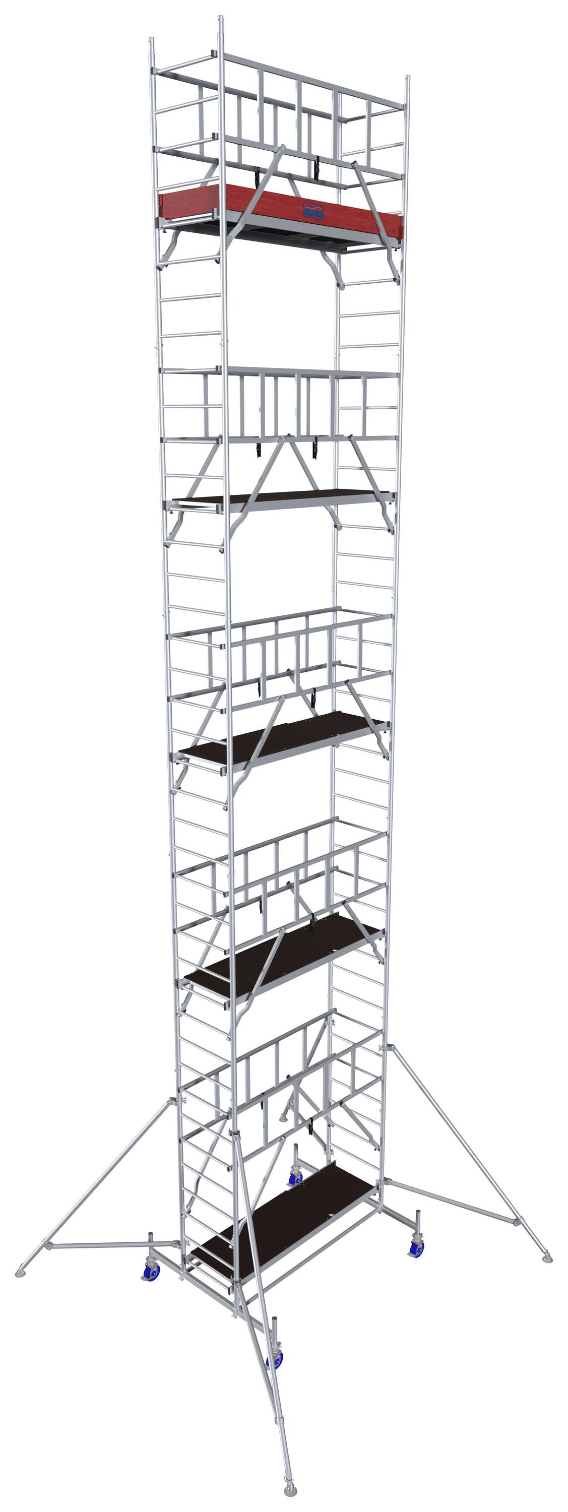 Krause 940186 FahrGerüst Aluminium Rollgerüst fahrbar Arbeitshöhe (max.): 11.30m Silber 237kg