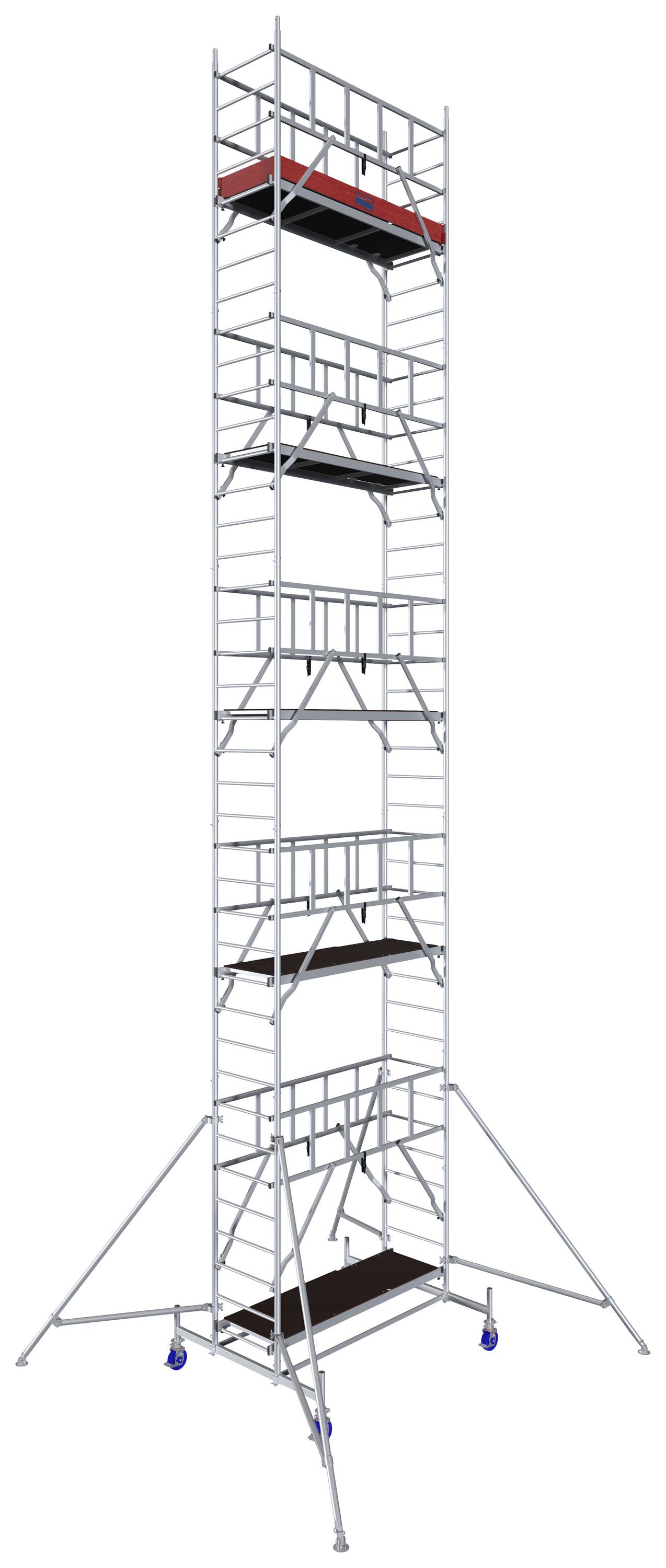 Krause 940186 FahrGerüst Aluminium Rollgerüst fahrbar Arbeitshöhe (max.): 11.30m Silber 237kg