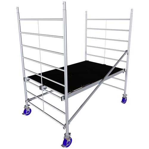 Krause 945105 FahrGerüst Aluminium Rollgerüst fahrbar Arbeitshöhe (max.): 2.90m Silber 60.40kg Krause 945105 FahrGerüst Aluminium Rollgerüst fahrbar Arbeitshöhe (max.): 2.90m Silber 60.40kg
