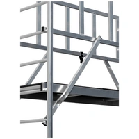 Krause 945105 FahrGerüst Aluminium Rollgerüst fahrbar Arbeitshöhe (max.): 2.90m Silber 60.40kg Krause 945105 FahrGerüst Aluminium Rollgerüst fahrbar Arbeitshöhe (max.): 2.90m Silber 60.40kg