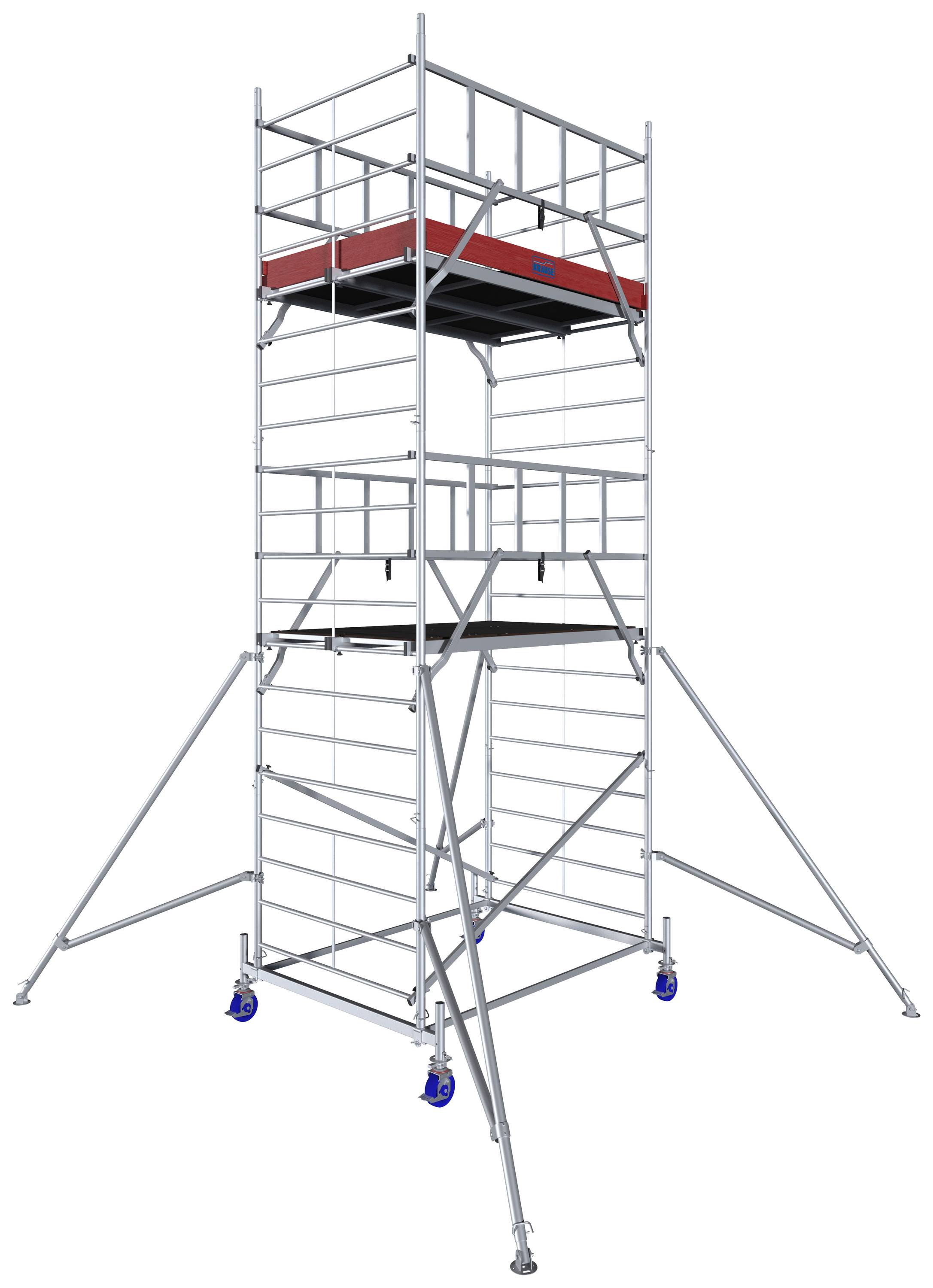 Krause 945136 FahrGerüst Aluminium Rollgerüst fahrbar Arbeitshöhe (max.): 6.30m Silber 207.50kg