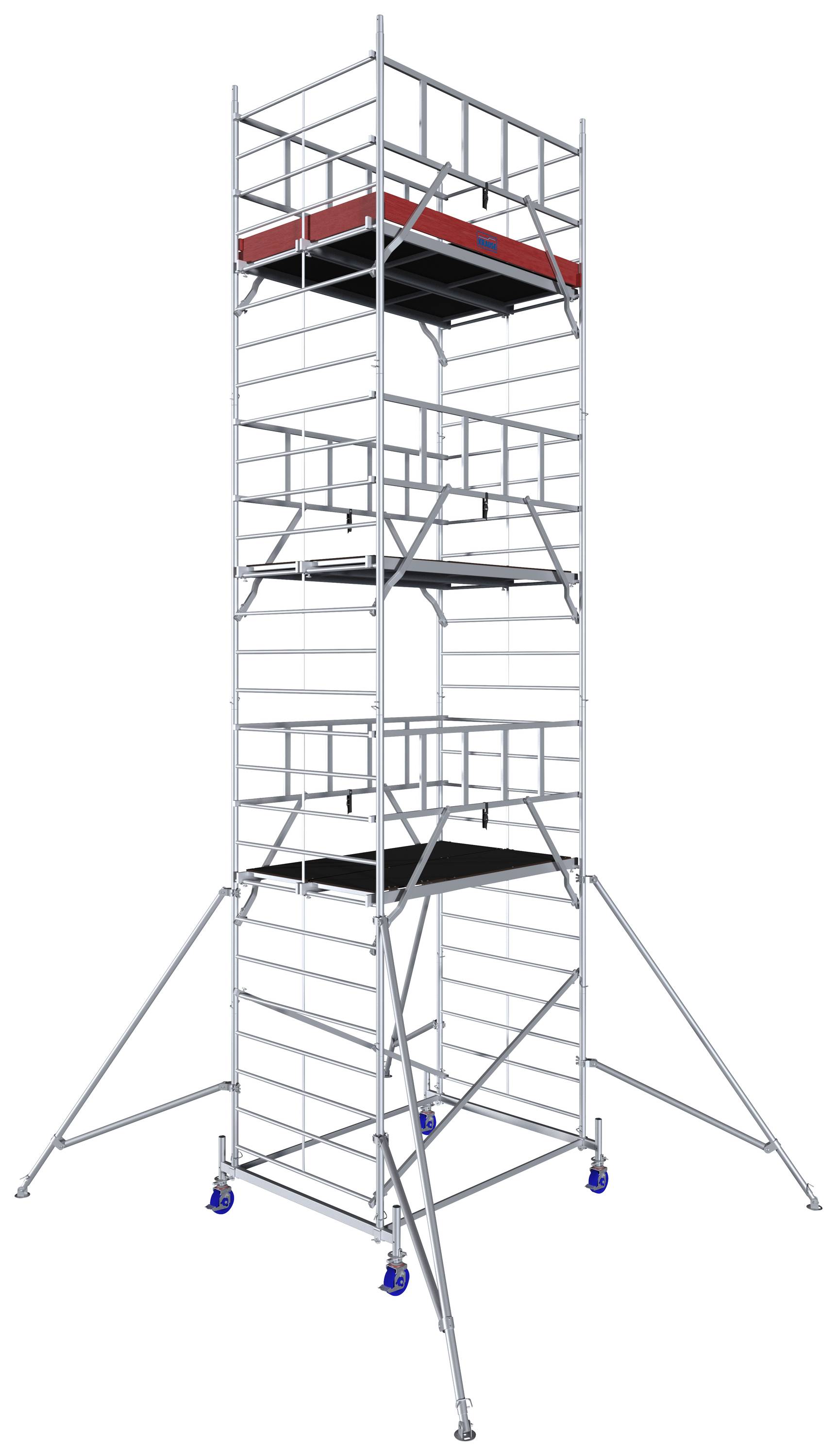 Krause 945150 FahrGerüst Aluminium Rollgerüst fahrbar Arbeitshöhe (max.): 8.30m Silber 237.90kg