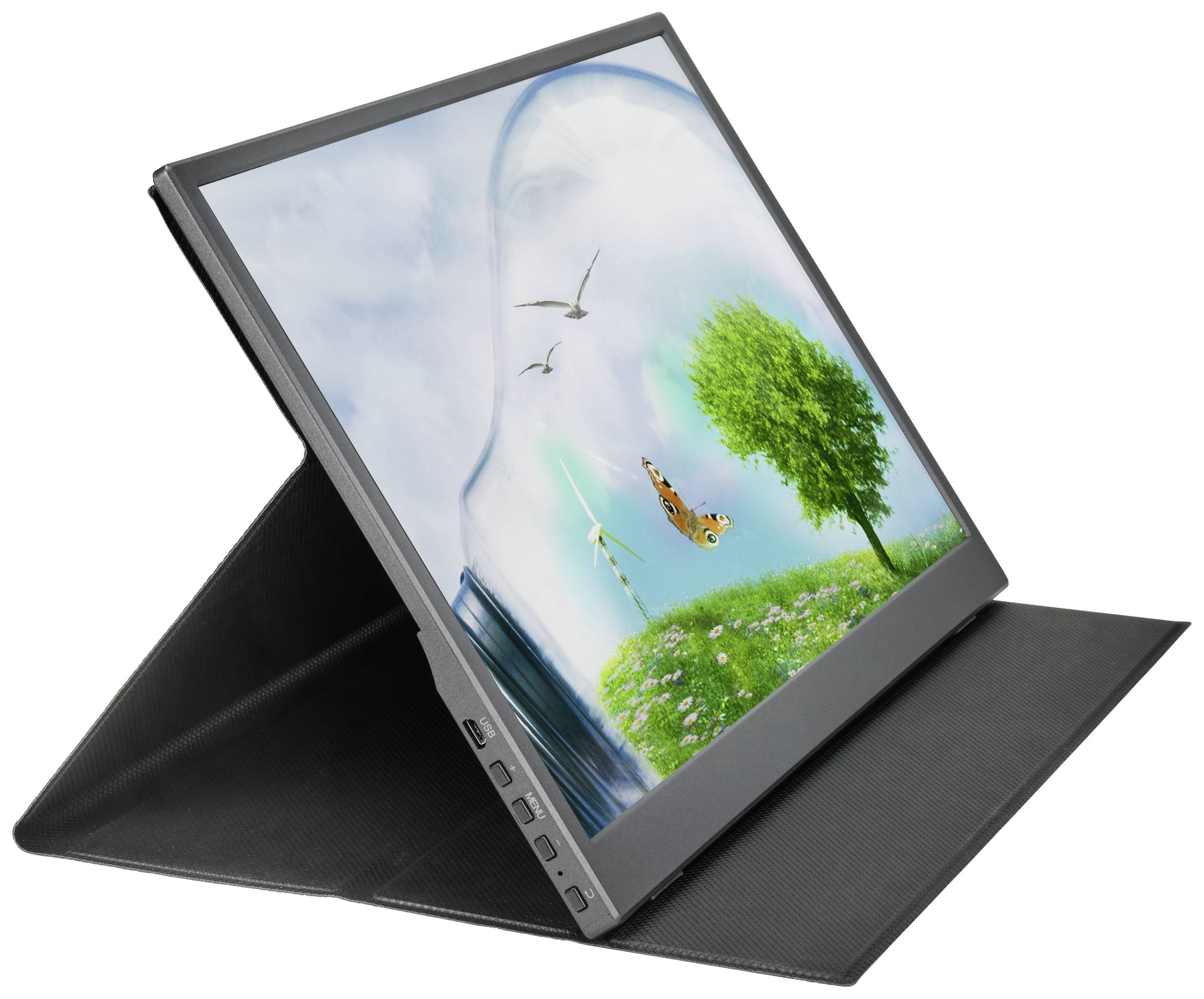 Renkforce RF-PM-510 Touchscreen-Monitor EEK: D (A - G) 39.6cm (15.6 Zoll) 1920 x 1080 Pixel 16:9 30 ms USB-C®, Mini HDMI™, Audio