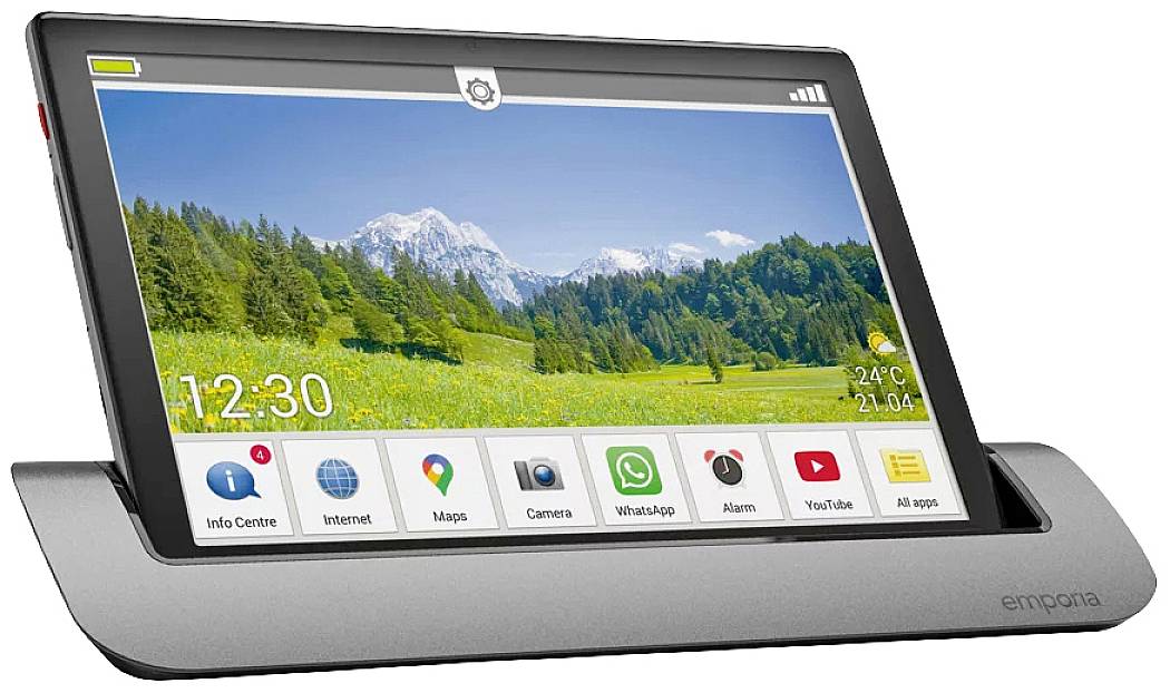 emporiaTABLET WiFi, LTE/4G 32 GB Grau Senioren-Tablet 25.7 cm (10.1 Zoll) 2.0 GHz, 1.5 GHz MediaTek Android™ 11 1920 x 1200 Pixel Emporia