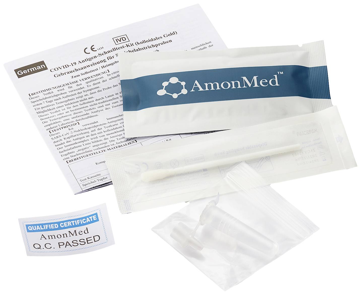 Antigentest zur Eigenanwendung (Selbsttest), Lollytest AmonMed COVID-19 Antigen Rapid Test Kit 1 St. SARS-CoV-2