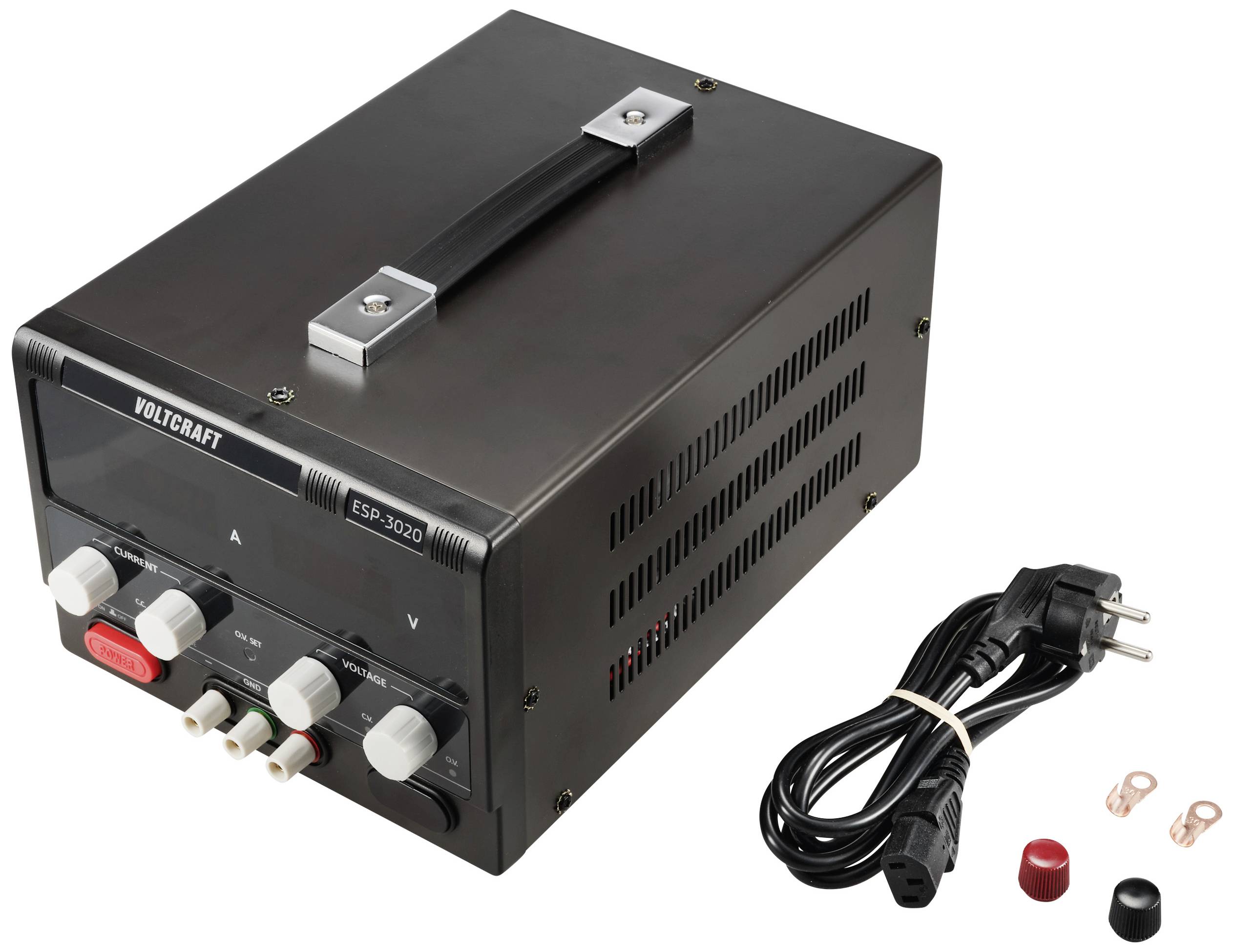 VOLTCRAFT ESP-3020 Labornetzgerät, einstellbar 0 - 30 V/DC 0 - 20A 600W Steckanschluss 4mm schmale Bauform Anzahl Ausgänge 1 x