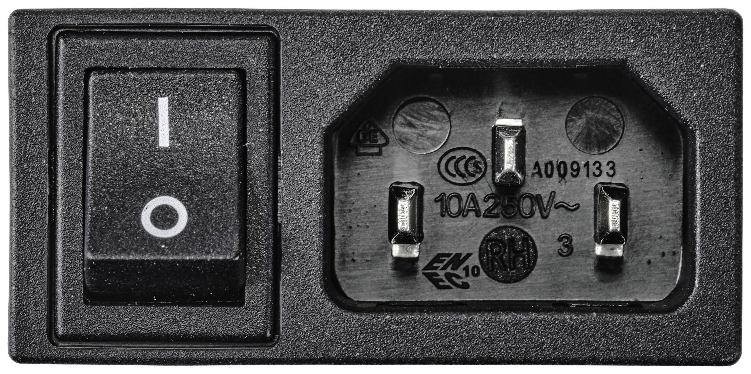 TRU COMPONENTS TC-10088392 Kaltgeräte-Steckverbinder C14 Stecker, Einbau vertikal Gesamtpolzahl: 3 10A Schwarz