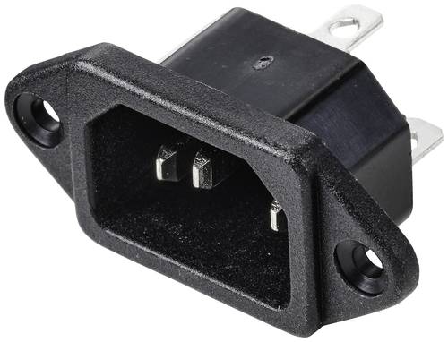 TRU COMPONENTS TC-10088412 Kaltgeräte-Steckverbinder C14 Flanschstecker Gesamtpolzahl: 3 10 A Schwa