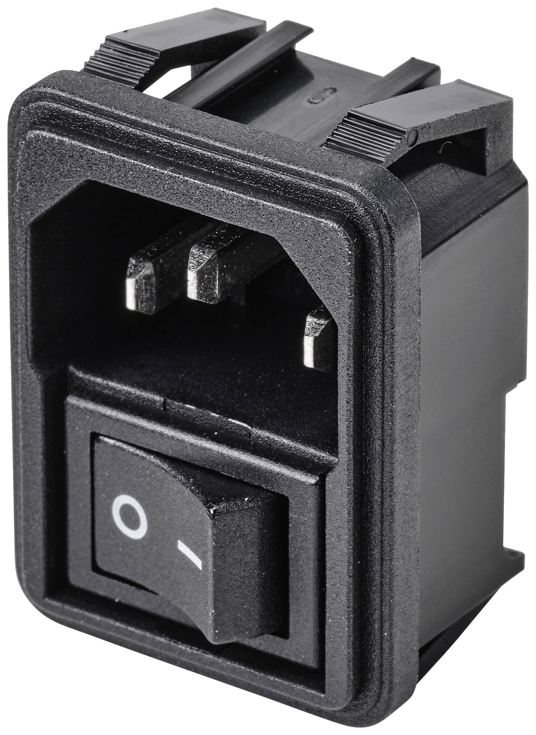 TRU COMPONENTS TC-10088416 Kaltgeräte-Steckverbinder C14 Stecker, Einbau vertikal Gesamtpolzahl: 3 10A Schwarz