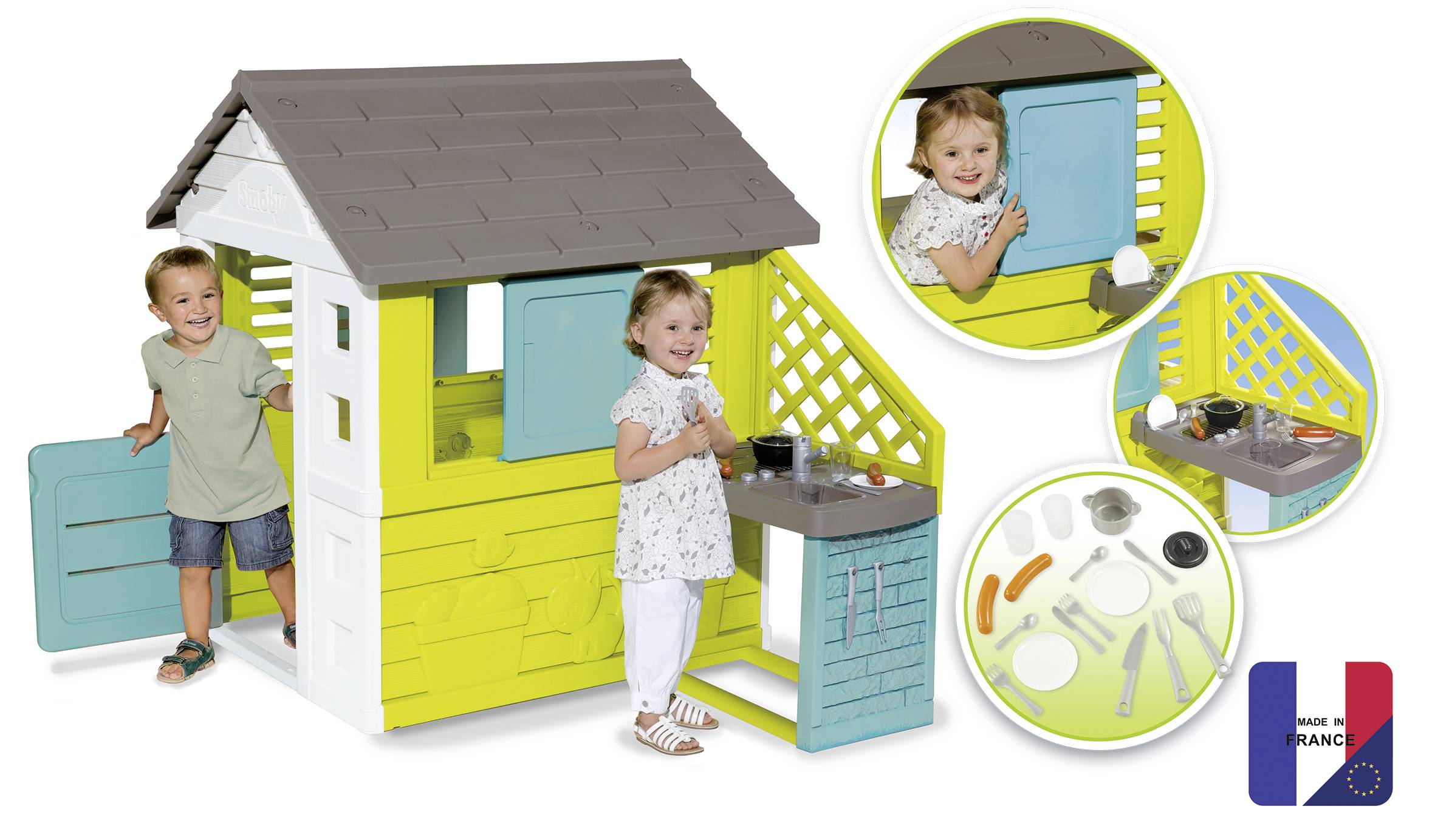 Smoby Spielhaus Pretty Haus mit Sommerküche