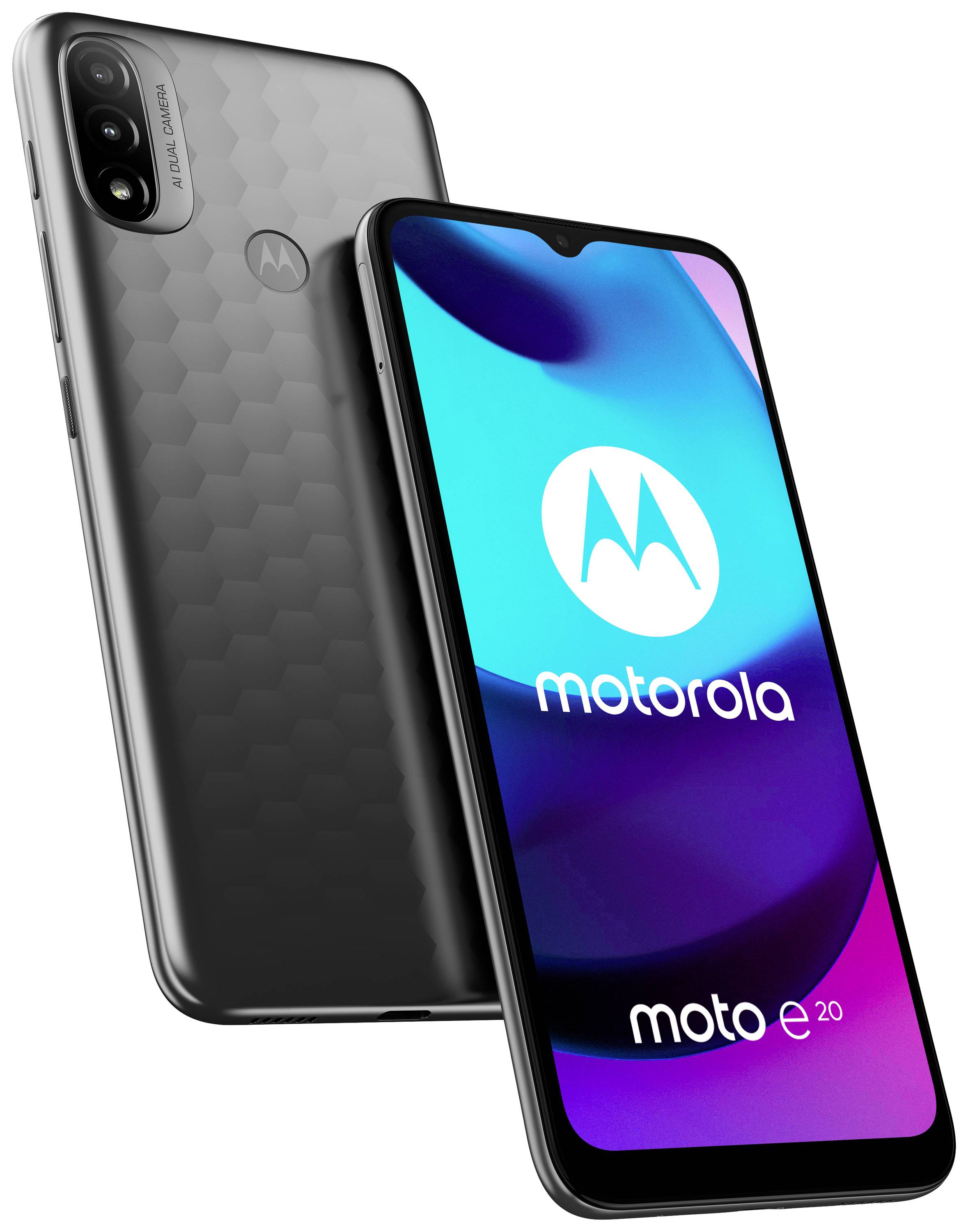 Motorola moto e20 Smartphone 32 16.6 cm (6.52 Zoll) Graphite Android™ 11 Dual-SIM