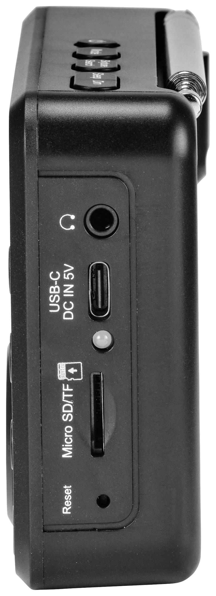 Renkforce RF-IR-200 Internet Tischradio Internet, DAB+, UKW Bluetooth®, DLNA, SD, Internetradio wiederaufladbar Schwarz