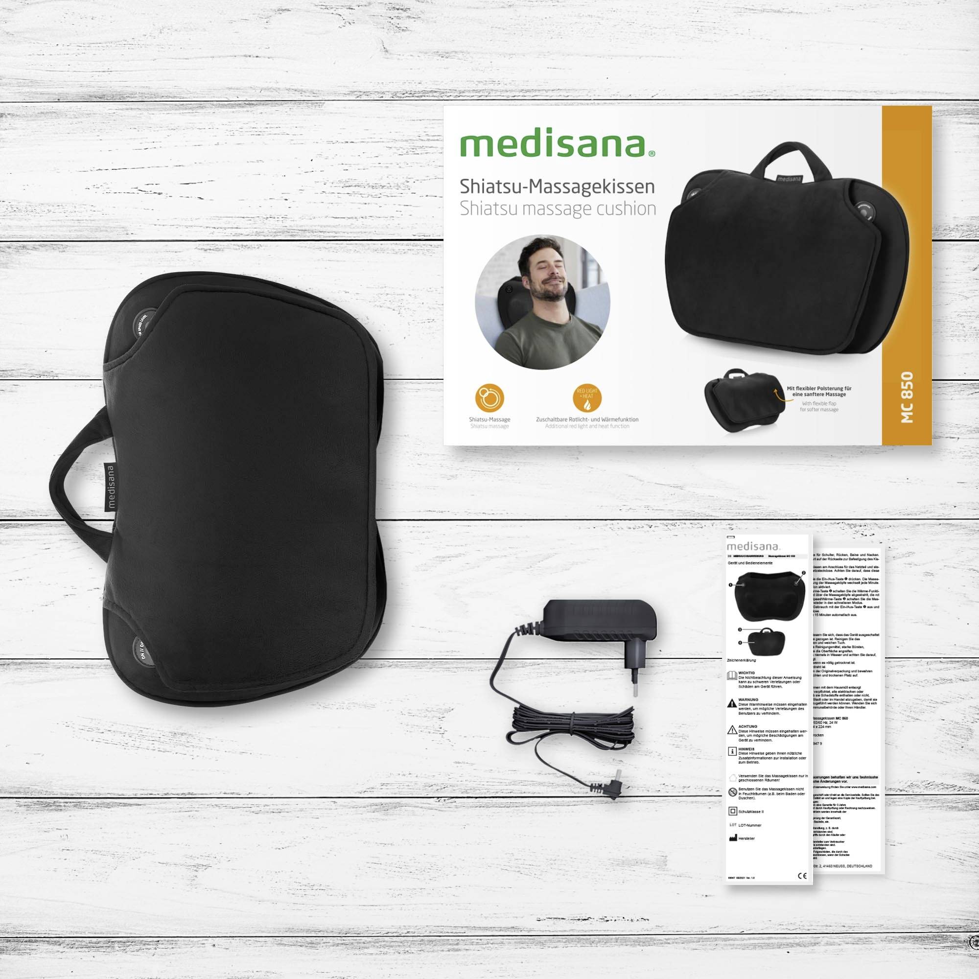 Medisana MC 850 Massagematte 24 W Schwarz