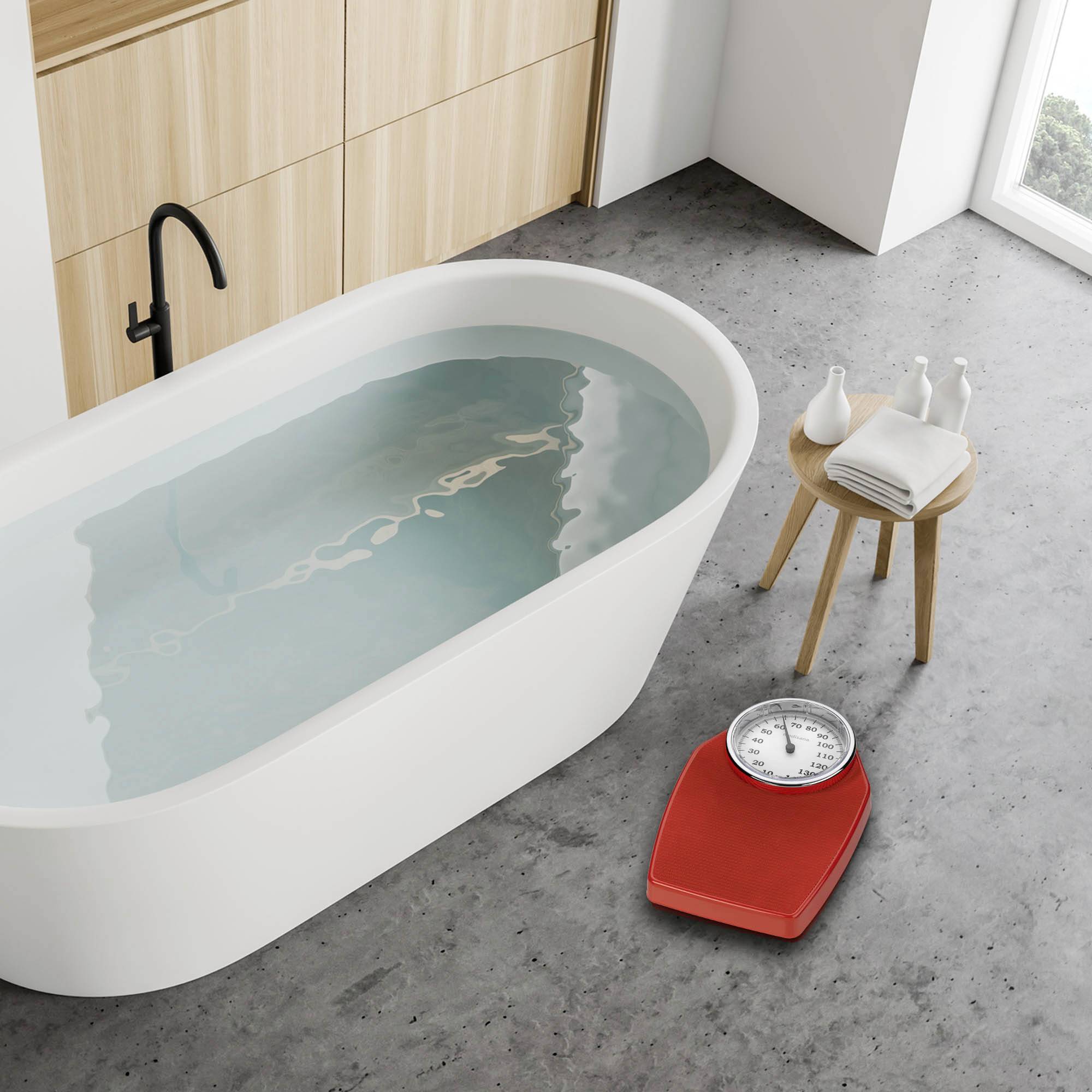 Medisana PS 100 red Analoge Personenwaage Wägebereich (max.)=150 kg Dunkelrot