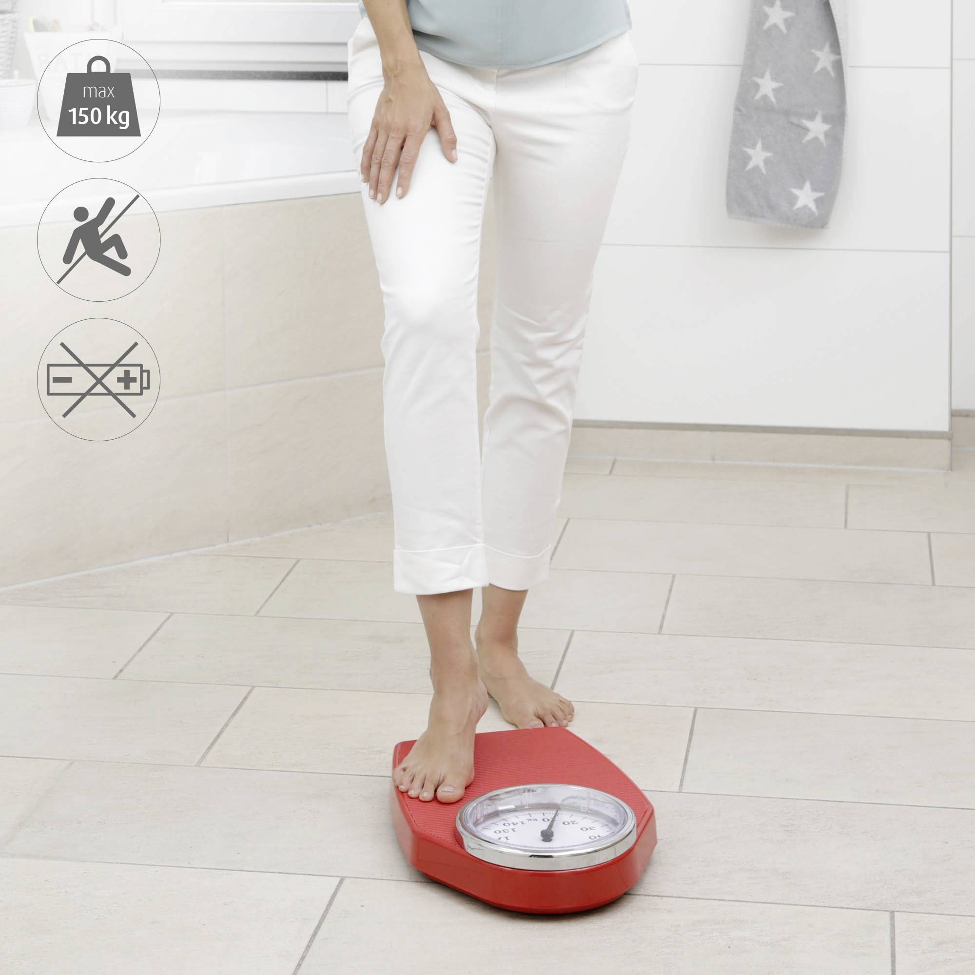 Medisana PS 100 red Analoge Personenwaage Wägebereich (max.)=150 kg Dunkelrot