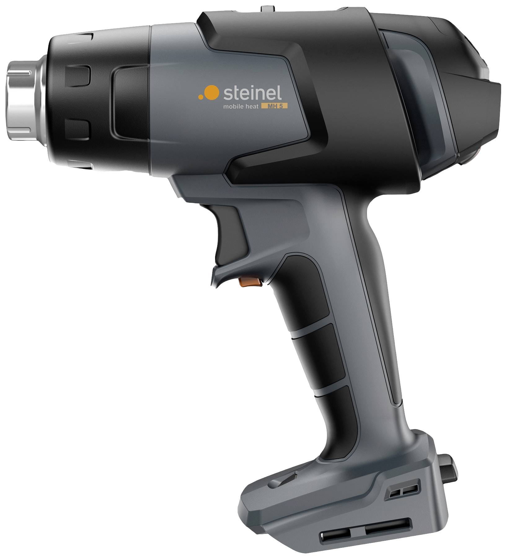 Ein elektrisches Heißluftgebläse mit ergonomischem Griff und Temperaturanzeige, geeignet für Heimwerkerprojekte und Handwerksarbeiten.