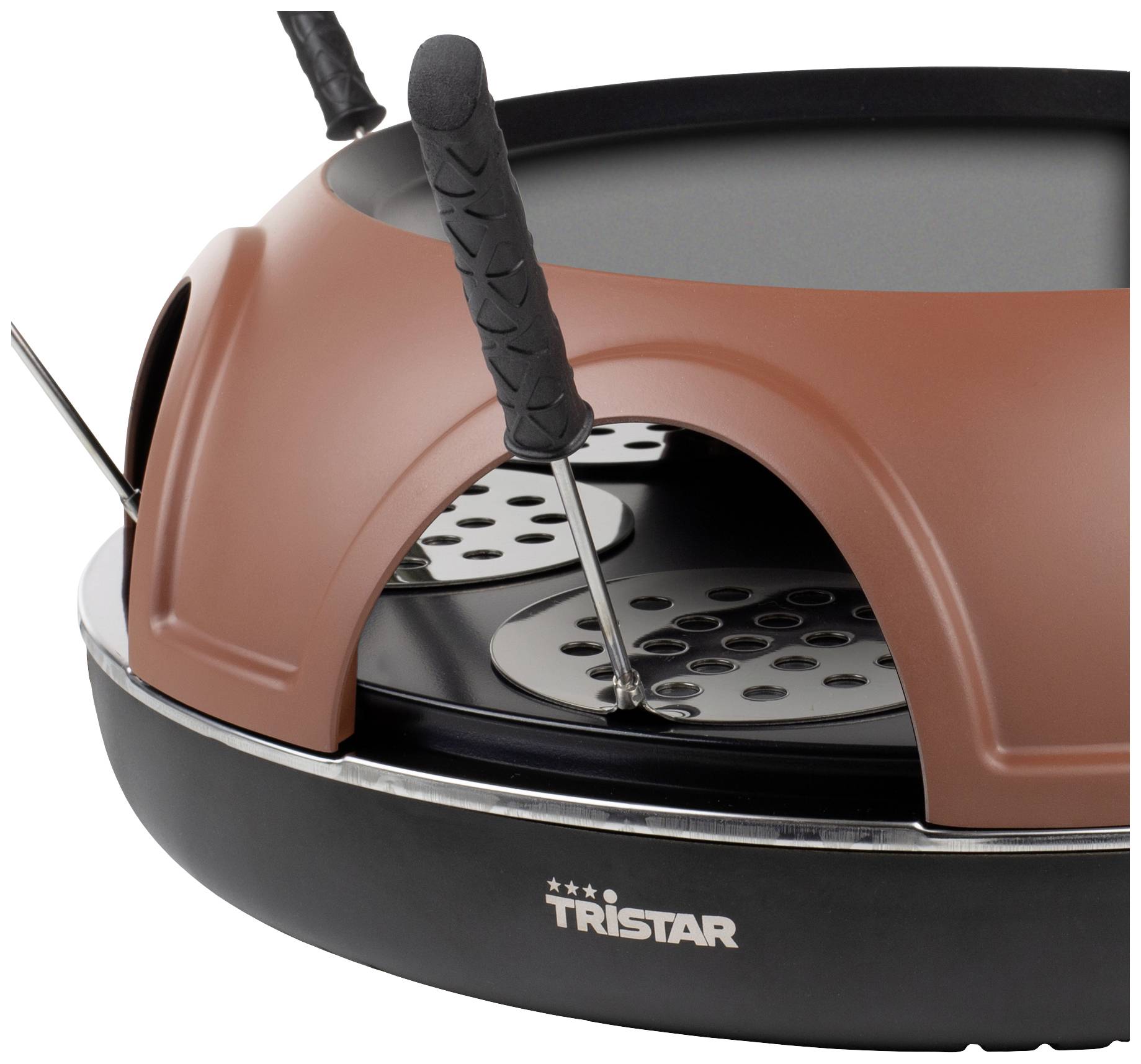 Tristar Festa Connec Raclette 6 Pfännchen Terracotta, Schwarz