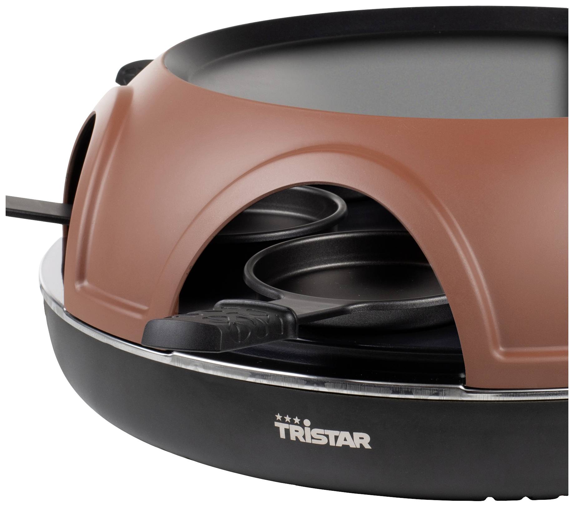 Tristar Festa Connec Raclette 6 Pfännchen Terracotta, Schwarz