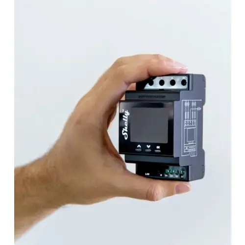 Shelly Pro 4PM Hutschienenrelais Bluetooth, Wi-Fi Shelly Pro 4PM Hutschienenrelais Bluetooth, Wi-Fi
