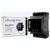 Shelly Pro 4PM Hutschienenrelais Bluetooth, Wi-Fi Shelly Pro 4PM Hutschienenrelais Bluetooth, Wi-Fi