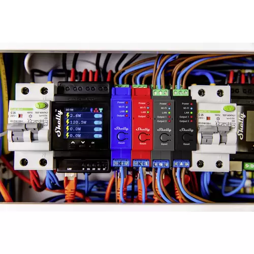 Shelly Pro 1PM Hutschienenrelais Bluetooth, Wi-Fi Shelly Pro 1PM Hutschienenrelais Bluetooth, Wi-Fi