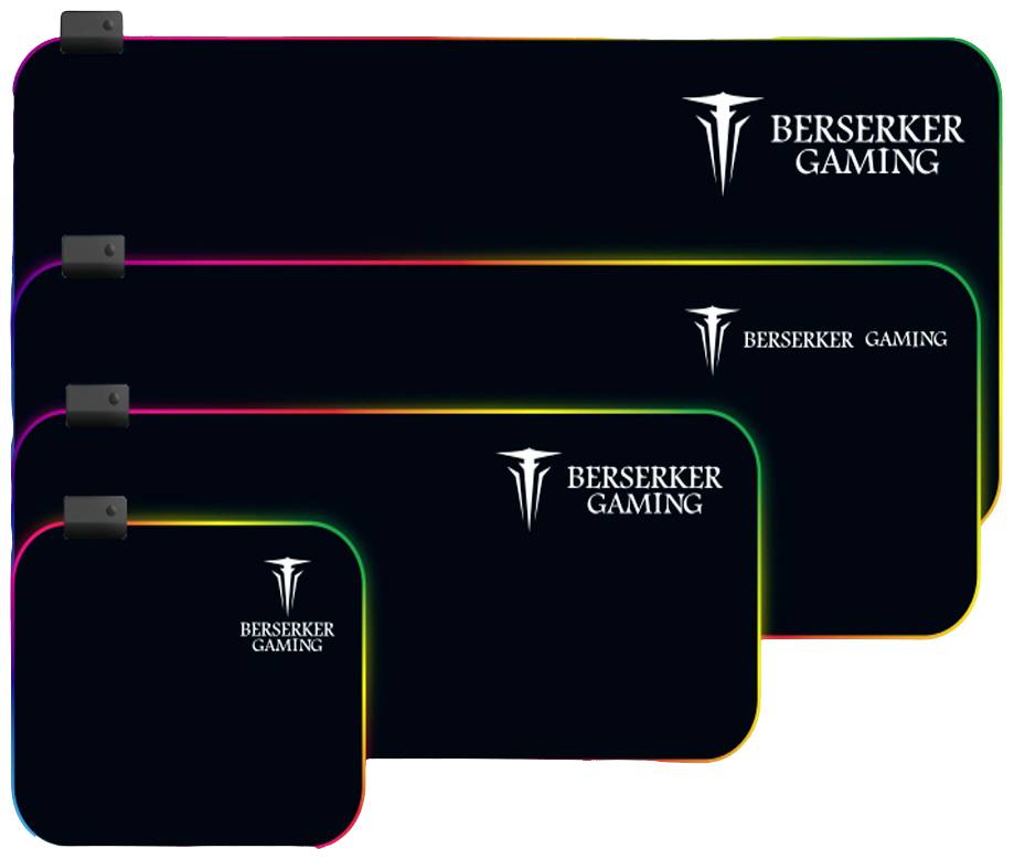 Berserker Gaming THIAZIbeleuchtetes Gaming-Mauspad Beleuchtet Mehrfarbig
