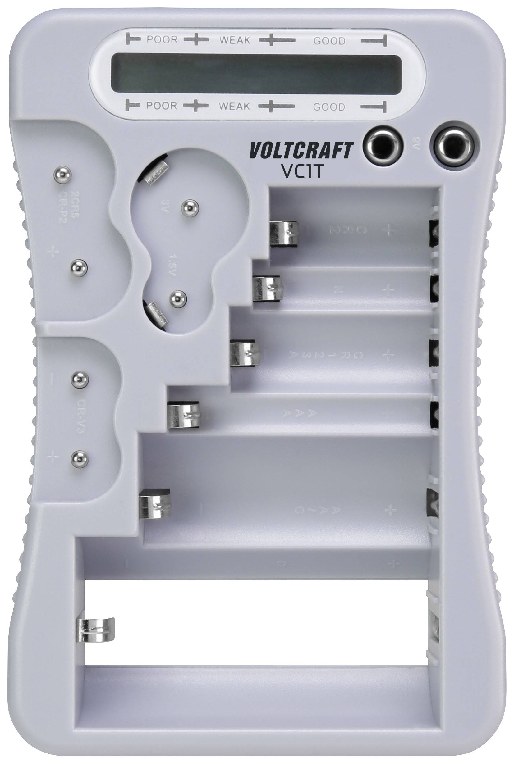 VOLTCRAFT Batterietester VC1T Messbereich (Batterietester) 1,5 V, 3 V, 6 V, 9V Batterie VC-12613270