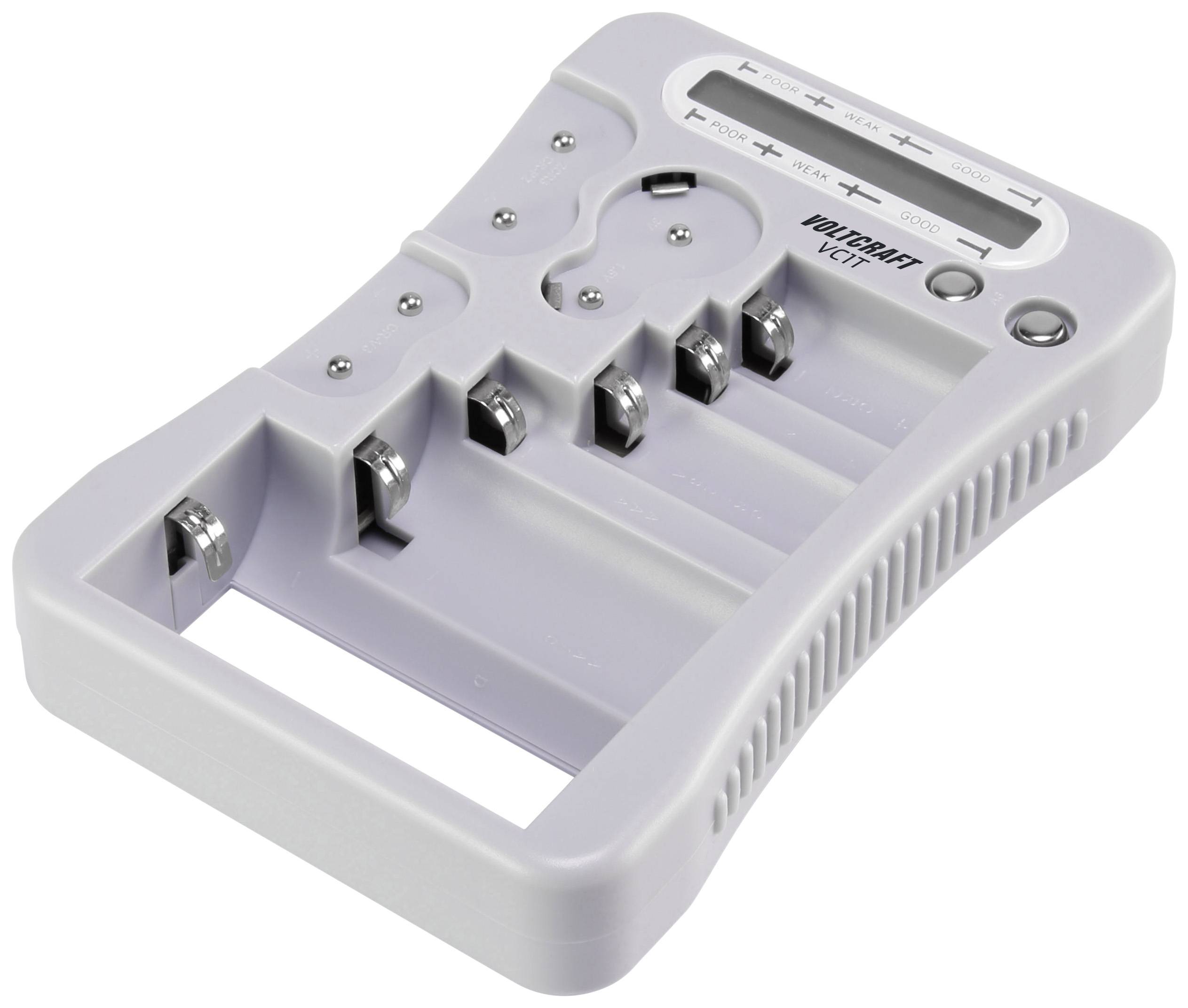 VOLTCRAFT Batterietester VC1T Messbereich (Batterietester) 1,5 V, 3 V, 6 V, 9V Batterie VC-12613270