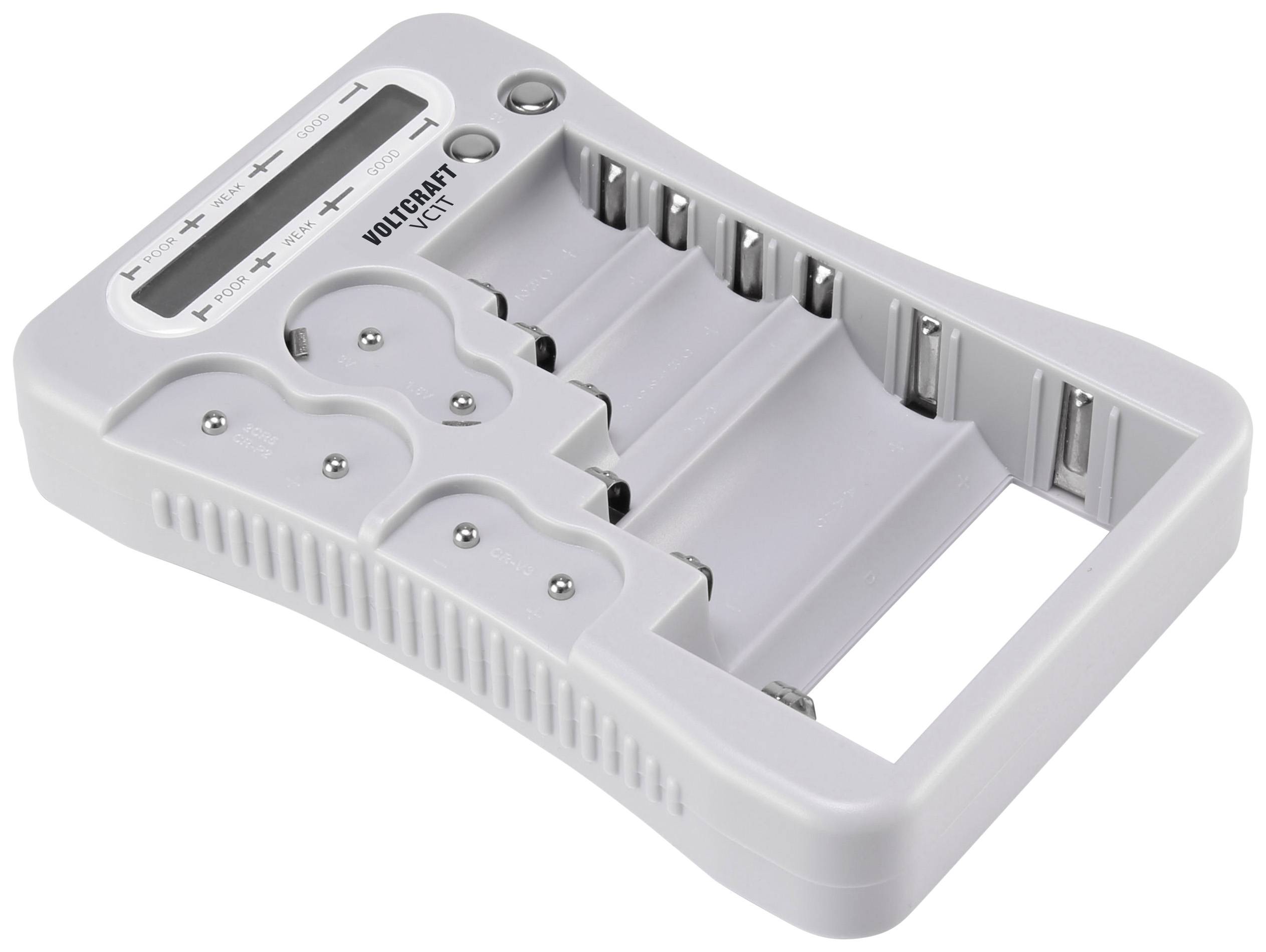 VOLTCRAFT Batterietester VC1T Messbereich (Batterietester) 1,5 V, 3 V, 6 V, 9V Batterie VC-12613270