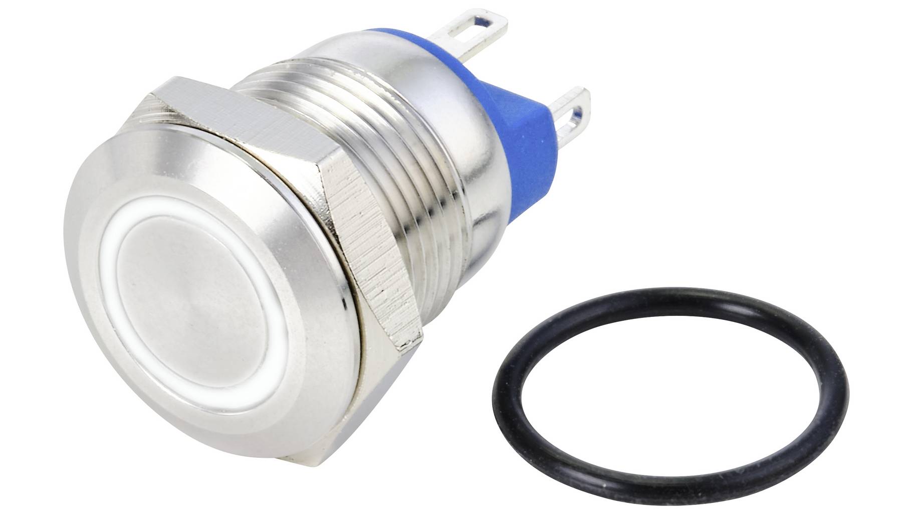 Metzler - Drucktaster 16mm - LED Ringbeleuchtung Weiß - IP67 IK10 Metzler - Drucktaster 16mm - LED Ringbeleuchtung Weiß - IP67 IK10