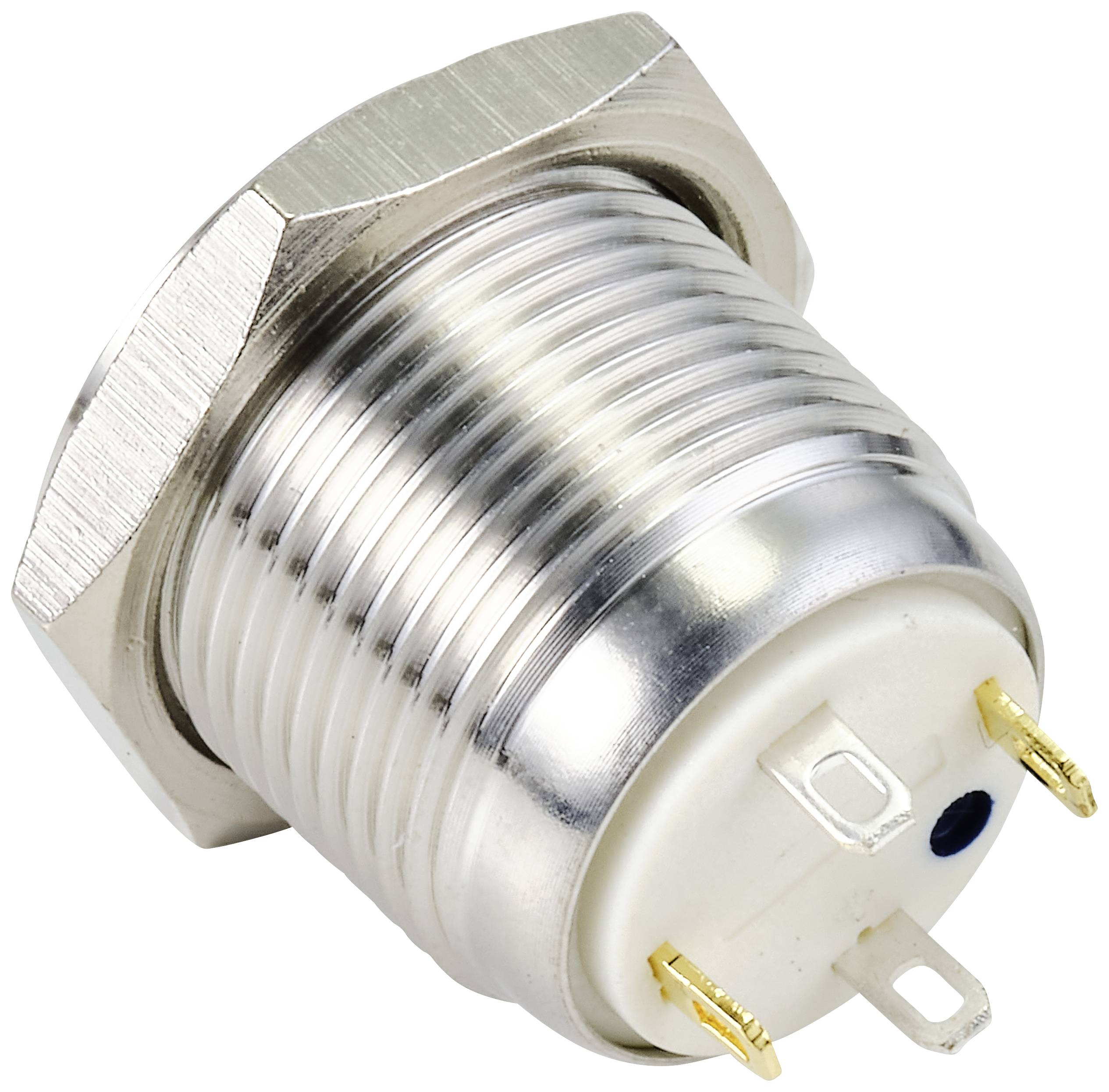 TRU COMPONENTS TC-10090916 GQ16F-10E/J/G/24V/S Vandalismusgeschützter Drucktaster 48 V/DC 2A 1 x Aus/(Ein) tastend Grün IP65 1St.