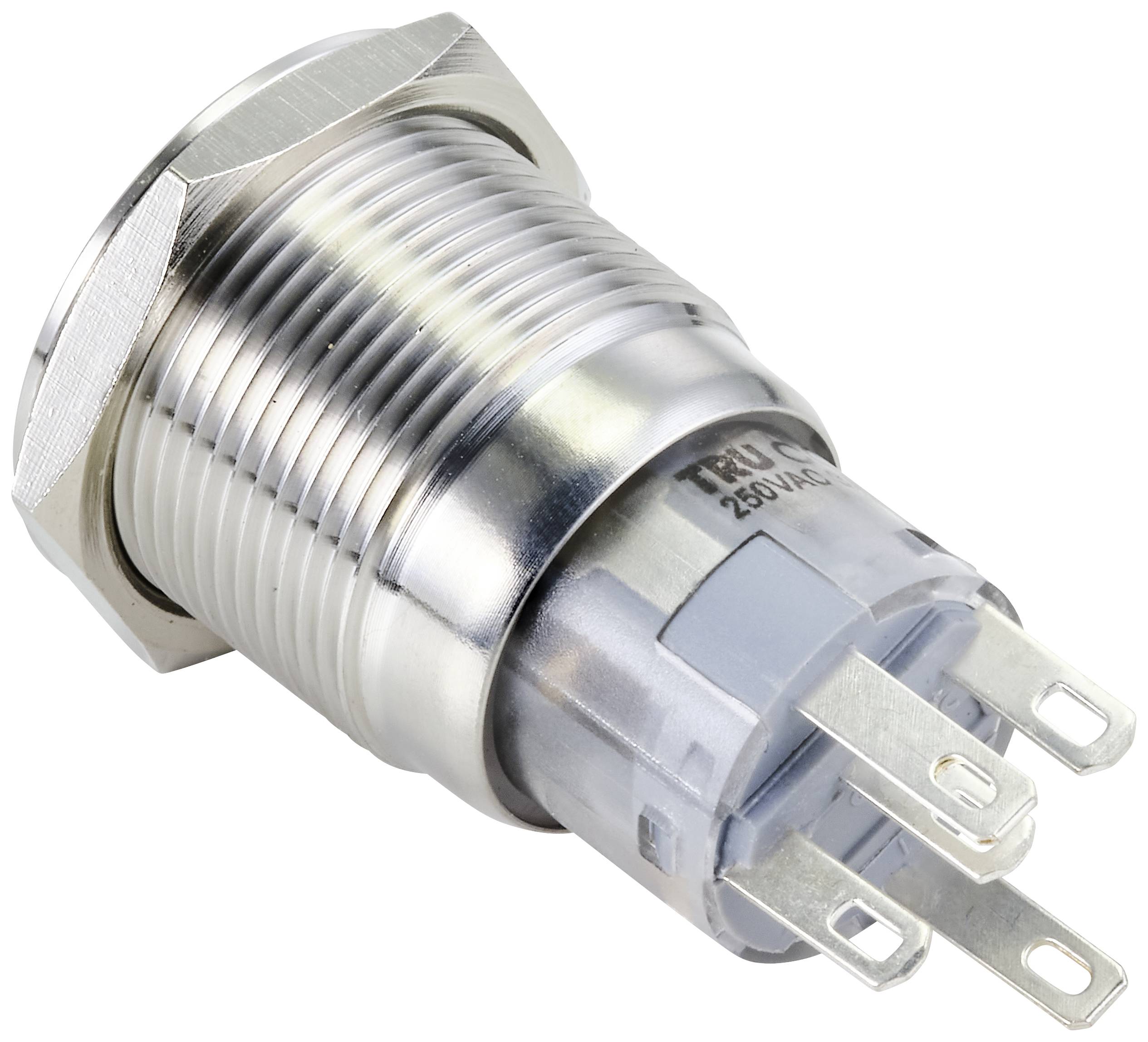 TRU COMPONENTS TC-10090944 LAS1-AGQ-11ZE/R/24V/S Vandalismusgeschützter Drucktaster 250 V/AC 3 A 1