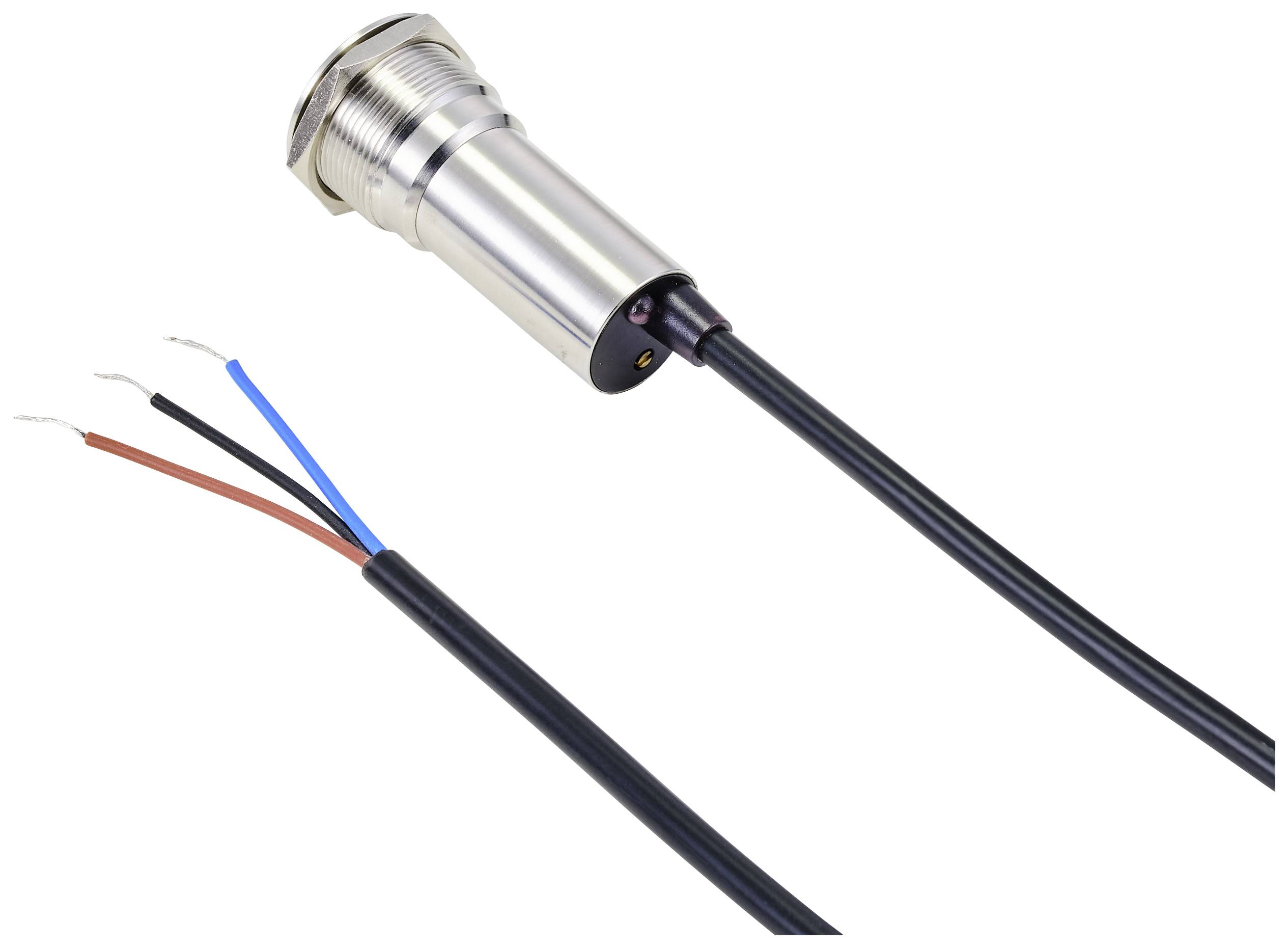 TRU COMPONENTS TC-10091080 ONPOW91-22E10BYSSNR12-24VDC Berührungsloser Schalter 12 V, 24V 300mA 1 x Aus/(Ein) tastend Rot 1St.