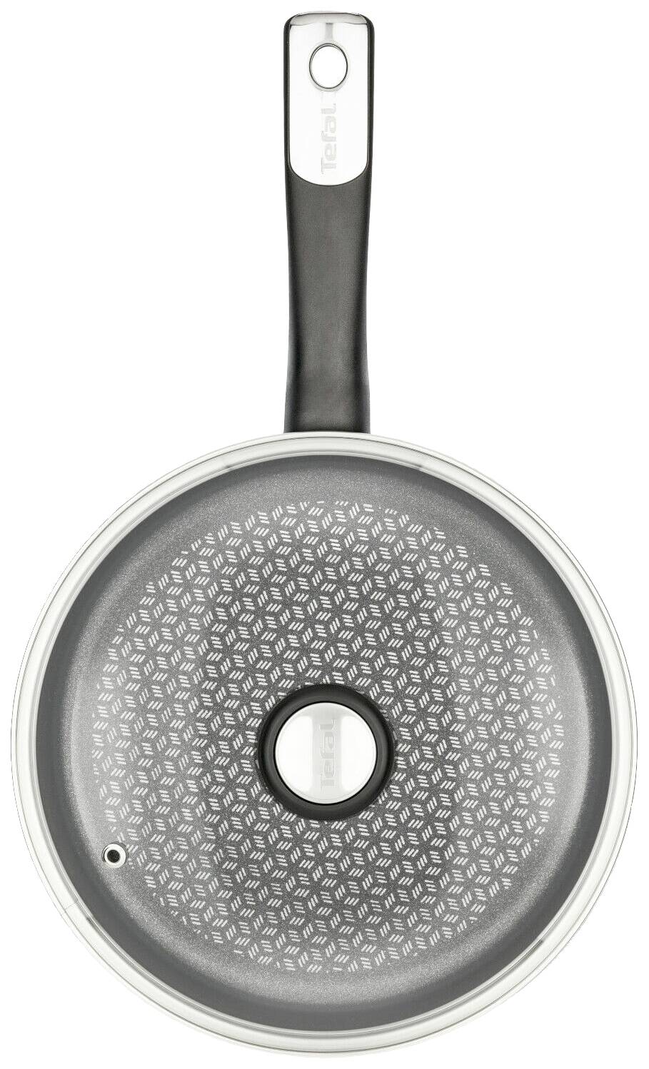 Tefal Schmorpfanne C63332 mit Glasdeckel, 24 cm, schwarz