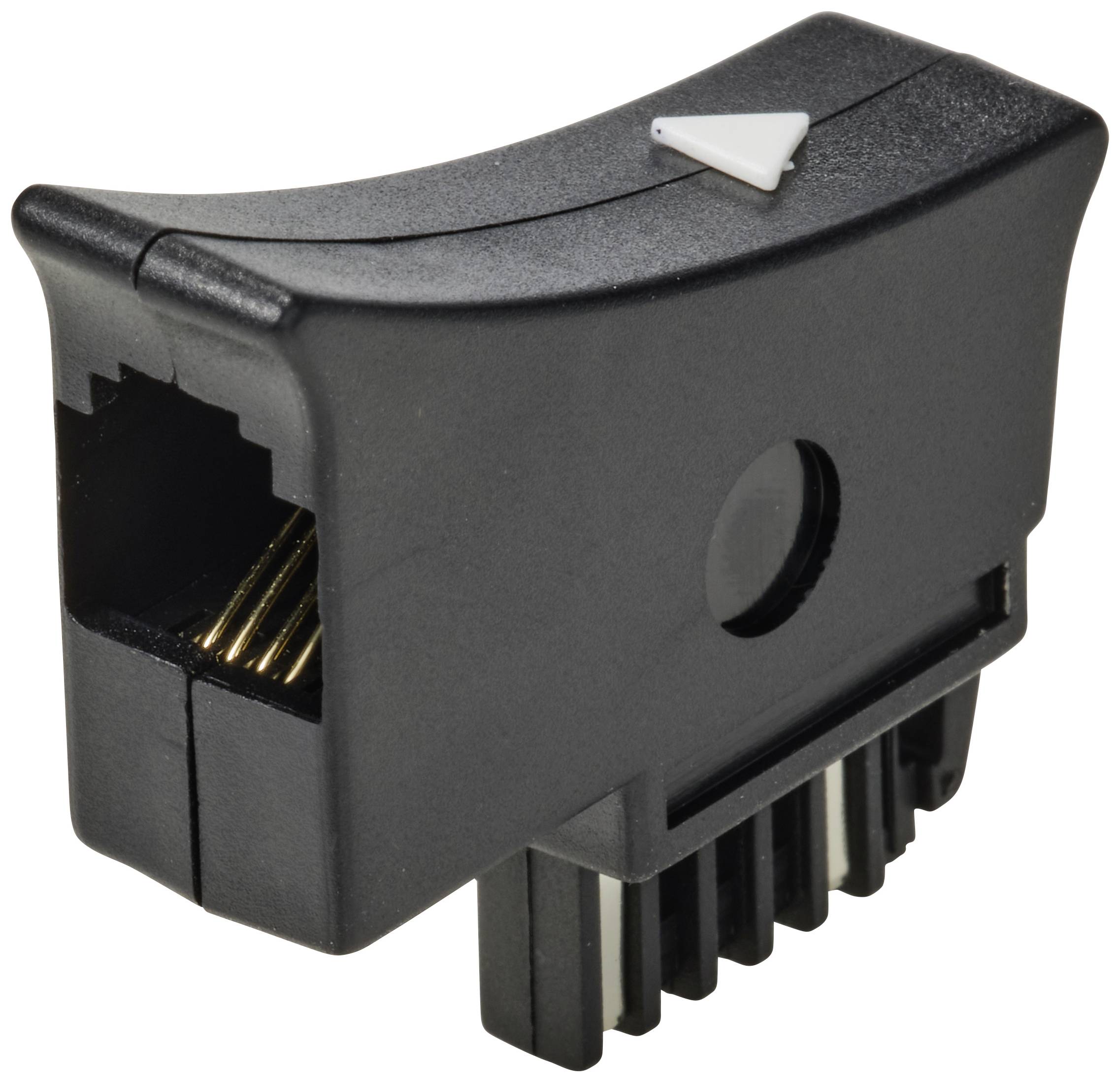 Renkforce Telefon (analog) Adapter [1x TST-Stecker - 1x RJ11-Stecker 6p4c] Schwarz